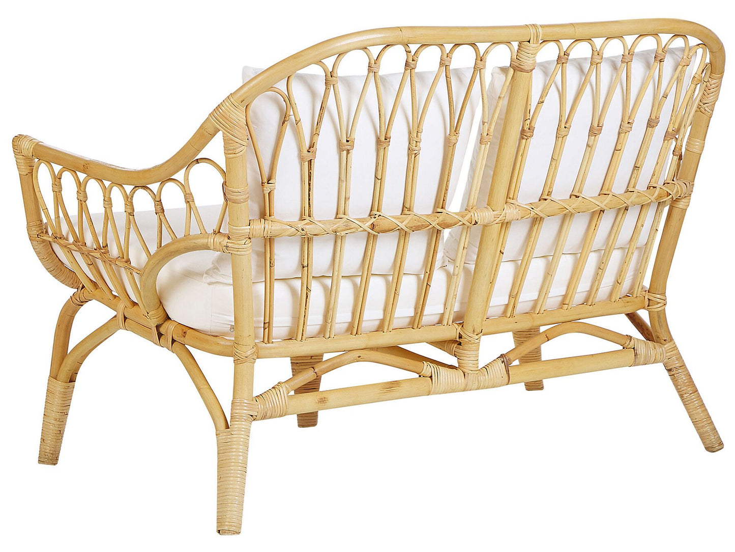Garden Lounge Set with Table 4 Seater SIBARI Rattan Natural
