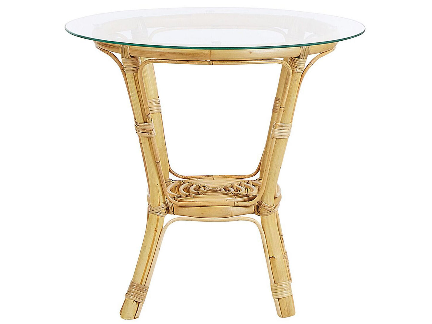 Garden Lounge Set with Table 4 Seater SIBARI Rattan Natural