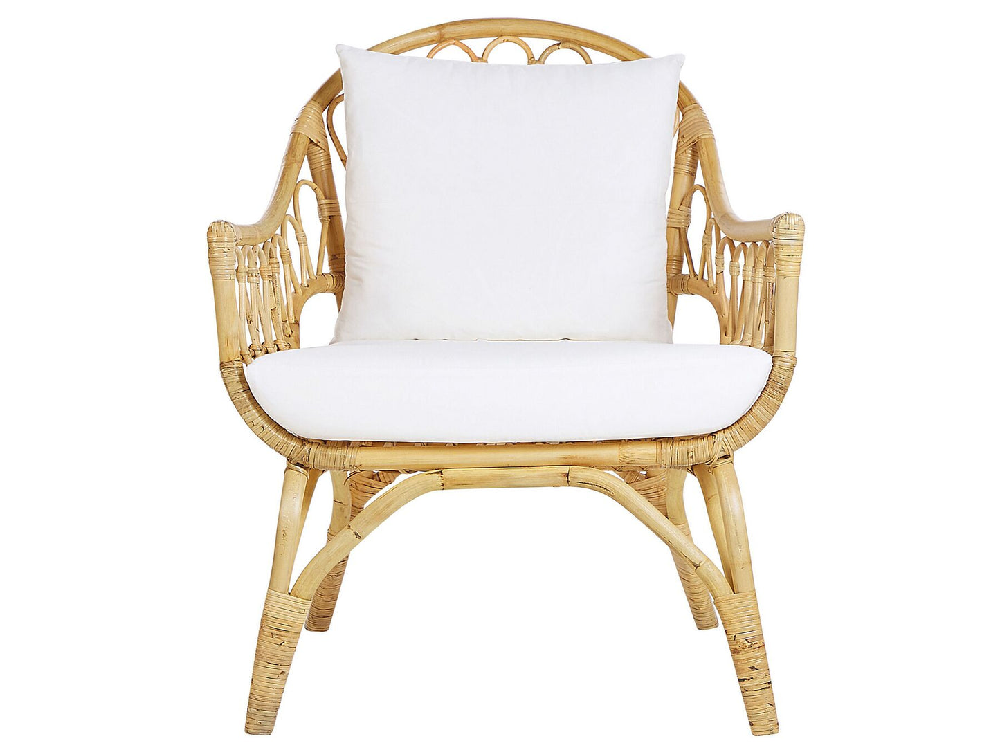 Garden Lounge Set with Table 4 Seater SIBARI Rattan Natural