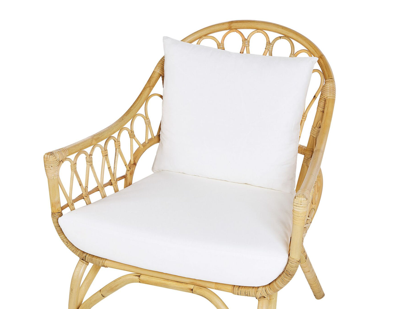 Garden Lounge Set with Table 4 Seater SIBARI Rattan Natural