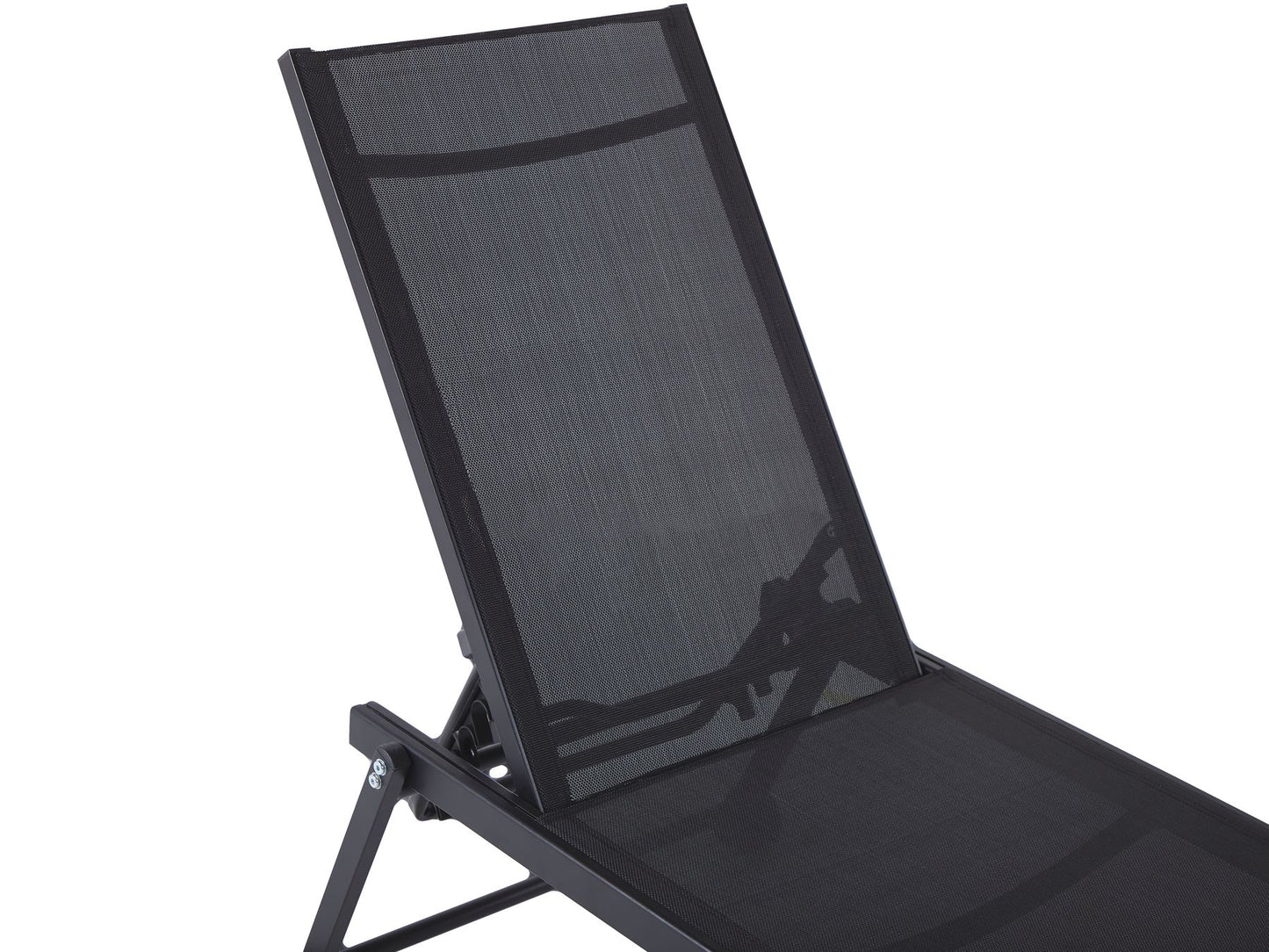 Aluminium Reclining Sun Lounger Black PORTOFINO