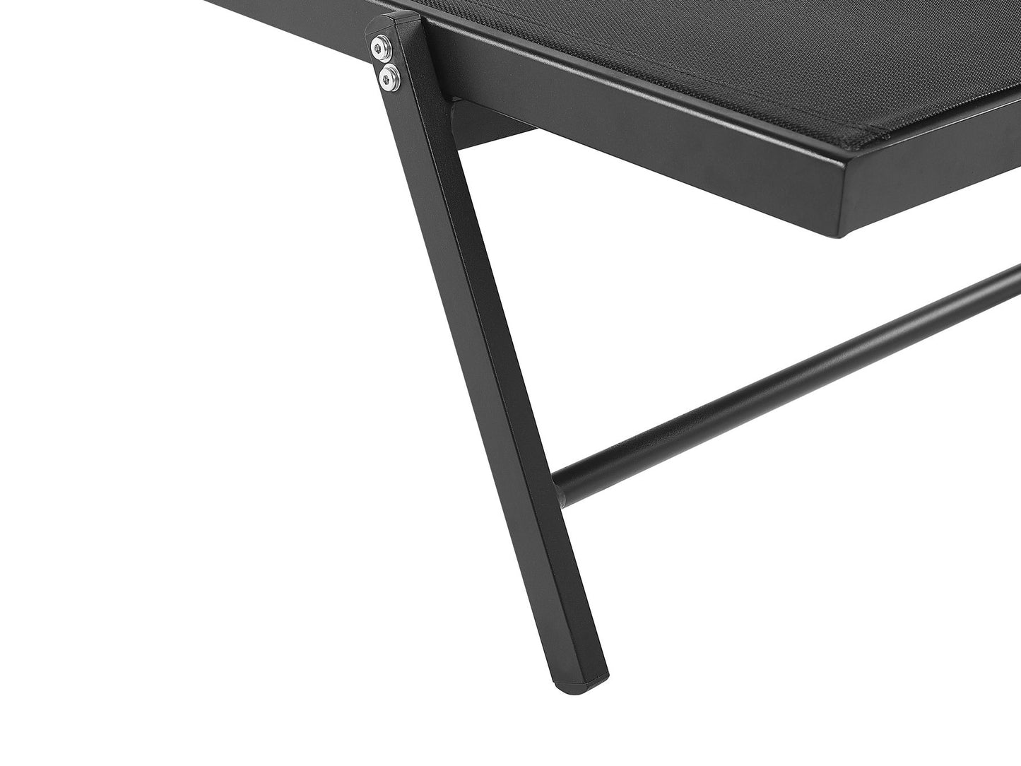 Aluminium Reclining Sun Lounger Black PORTOFINO