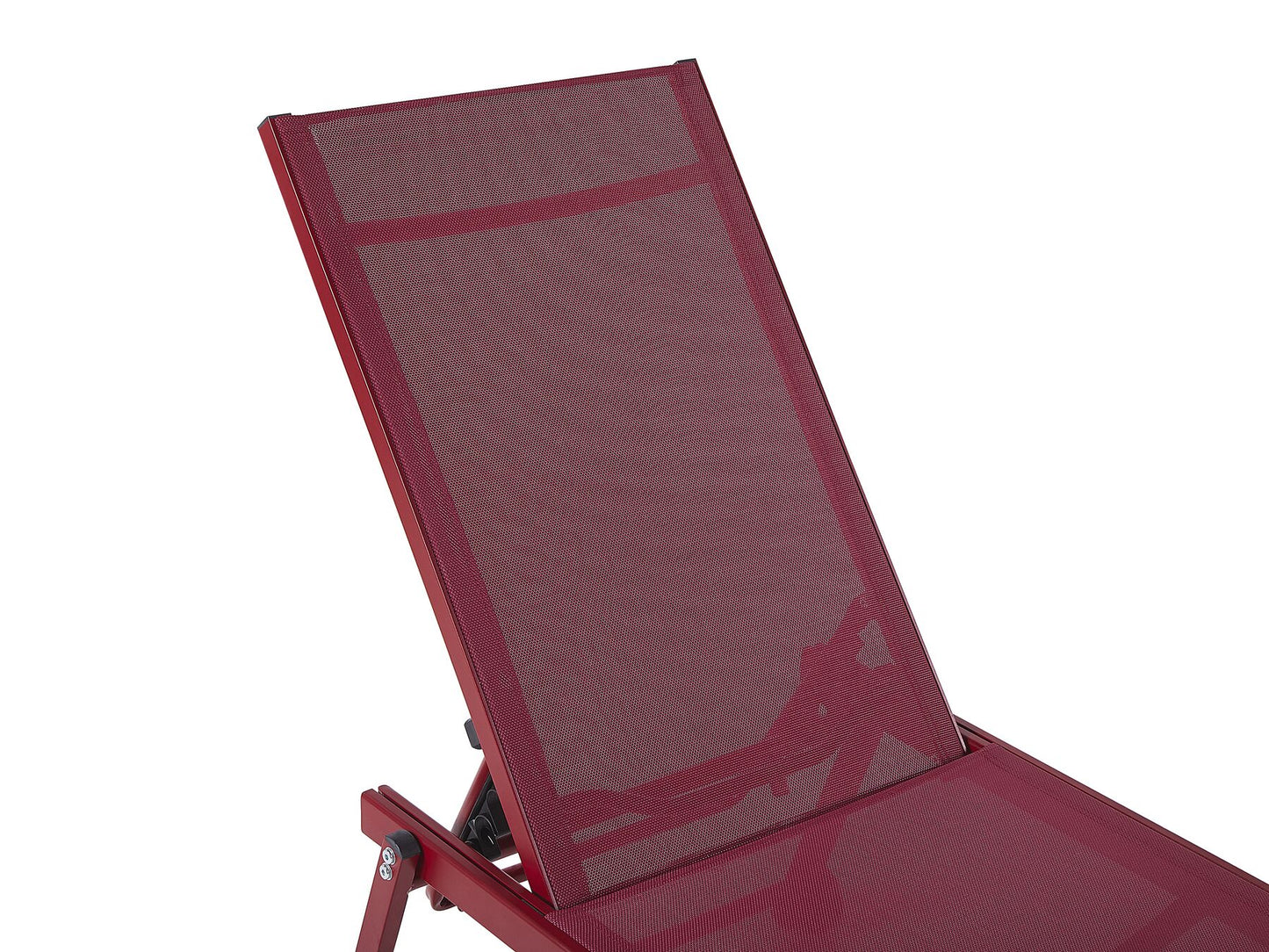 Aluminium Reclining Sun Lounger Burgundy PORTOFINO