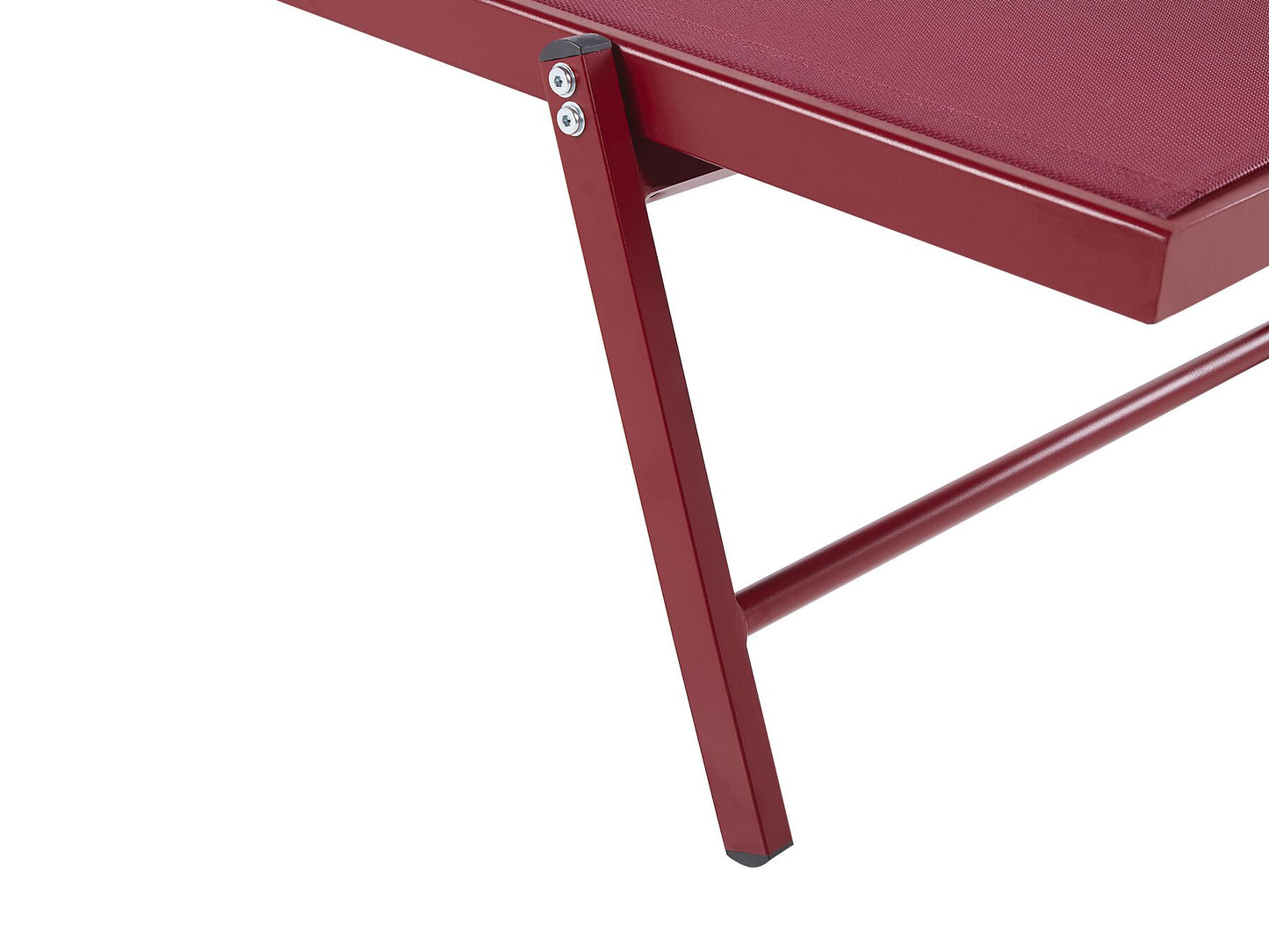 Aluminium Reclining Sun Lounger Burgundy PORTOFINO