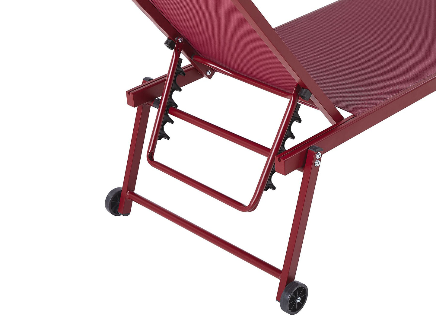 Aluminium Reclining Sun Lounger Burgundy PORTOFINO