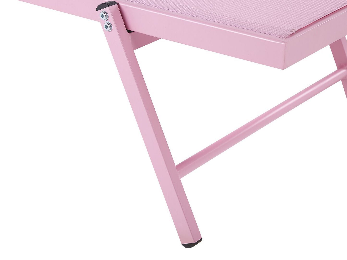 Aluminium Reclining Sun Lounger Pink PORTOFIN