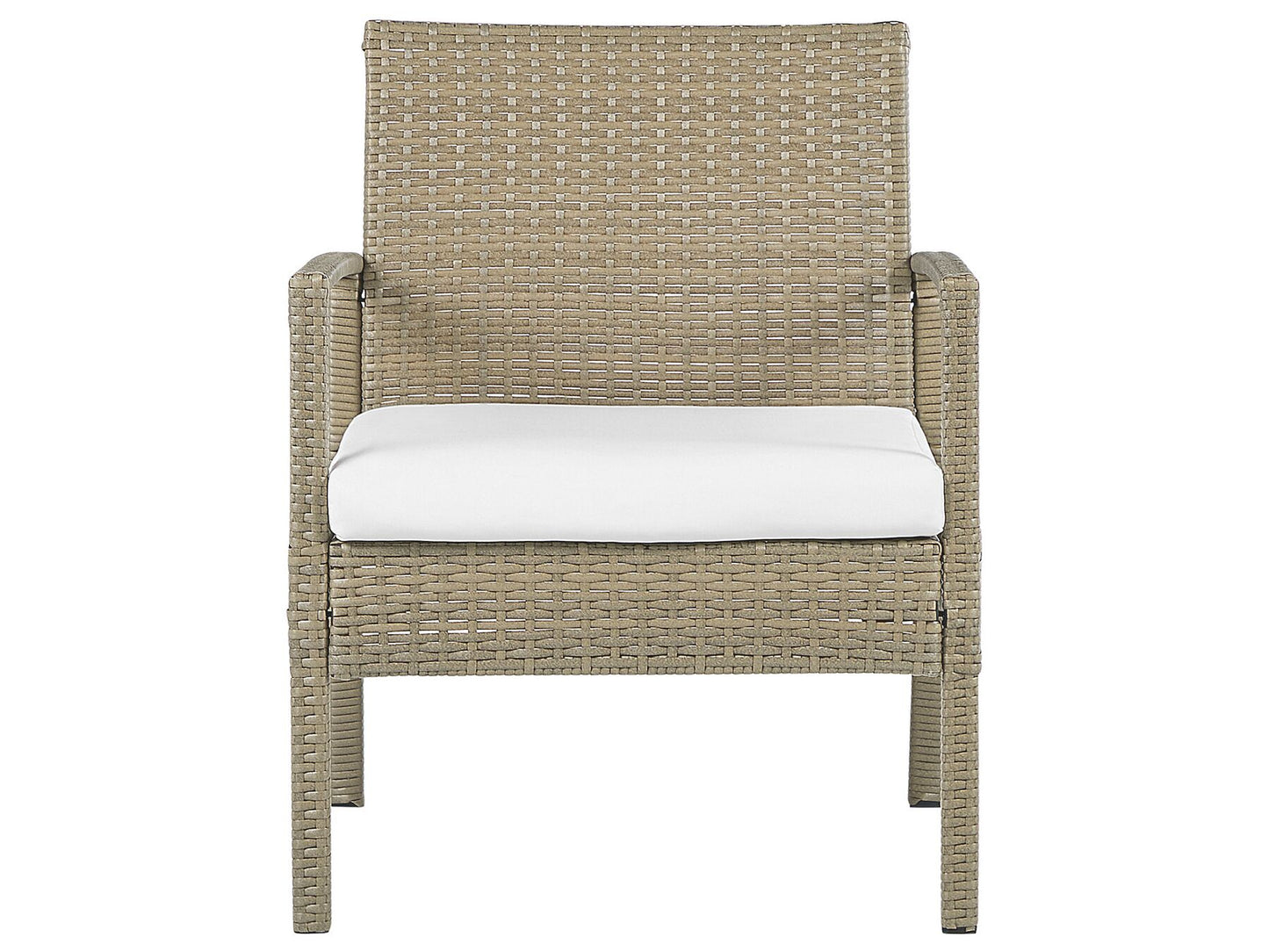 Garden Lounge Set with Table 4 Seater MARSALA PE Rattan Light Brown