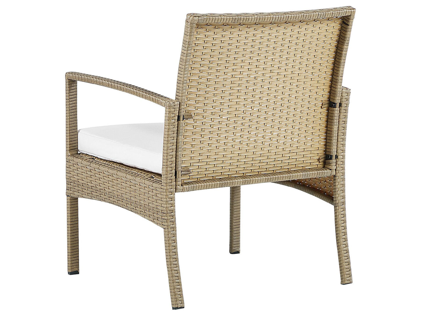 Garden Lounge Set with Table 4 Seater MARSALA PE Rattan Light Brown