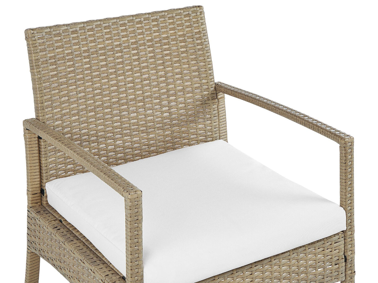 Garden Lounge Set with Table 4 Seater MARSALA PE Rattan Light Brown