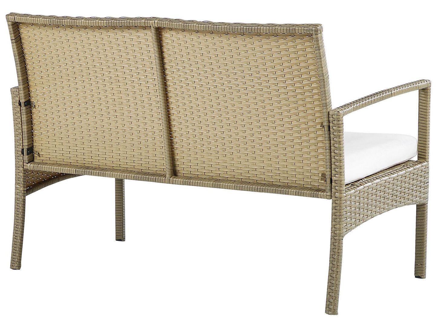 Garden Lounge Set with Table 4 Seater MARSALA PE Rattan Light Brown