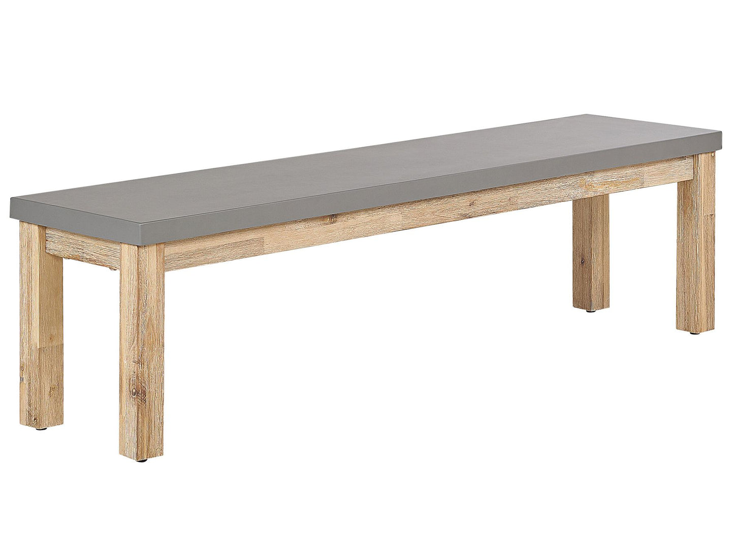 Garden Dining Set with Benches and Stools 8 Seater OSTUNI Concrete Grey