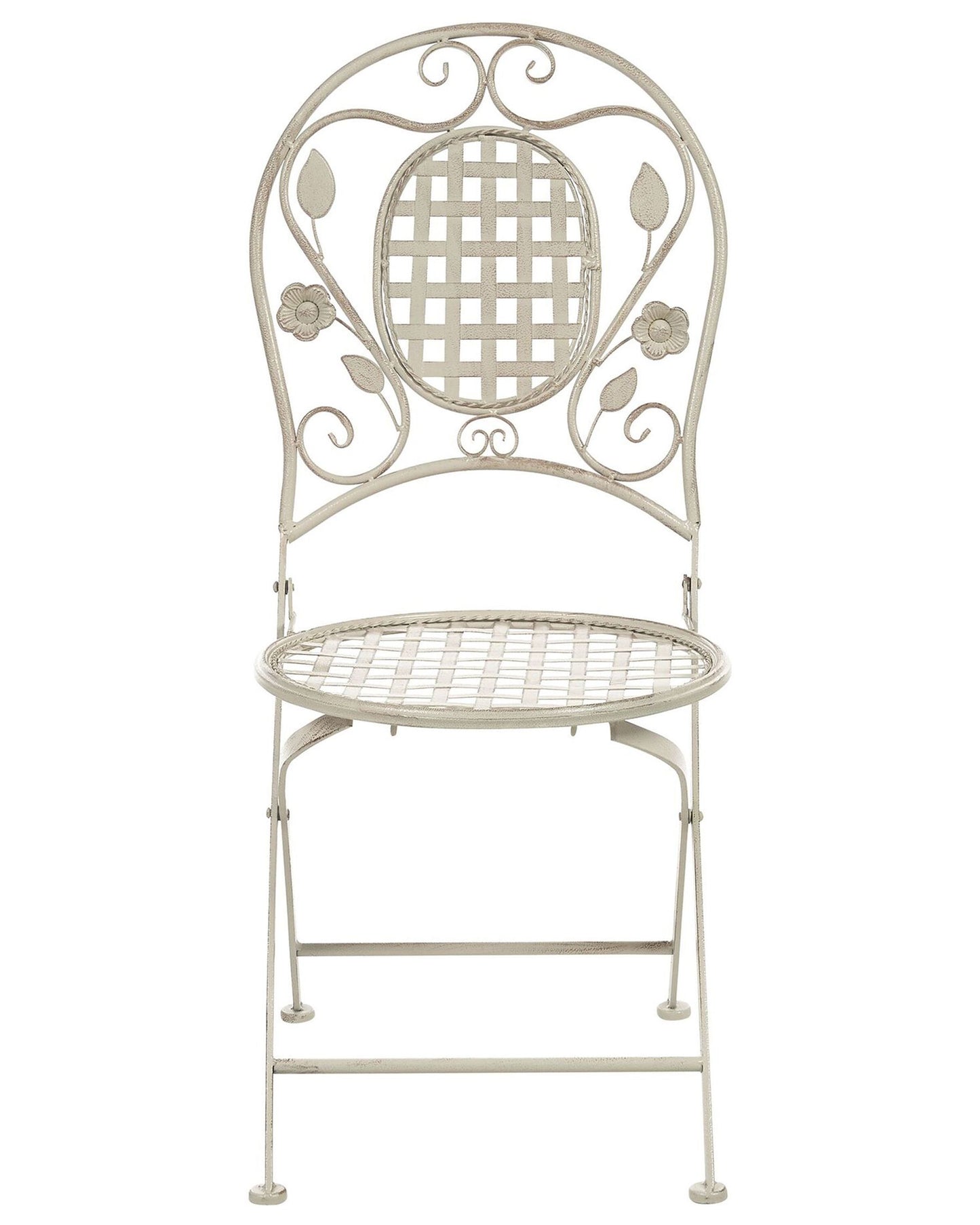 Set of 2 Garden Chairs BIVIO Folding Metal Off-White