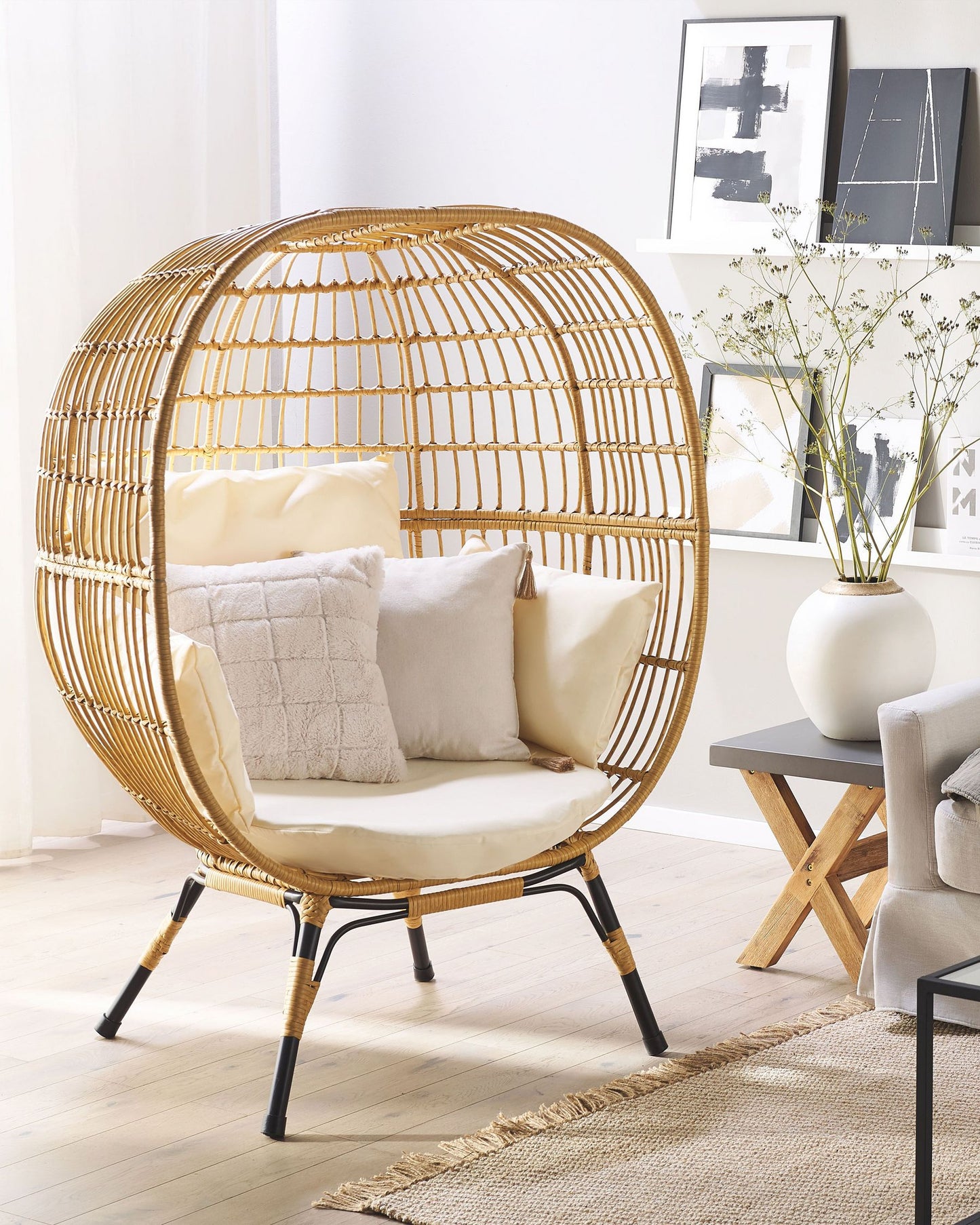 Garden Chair VEROLI PE Rattan Beige