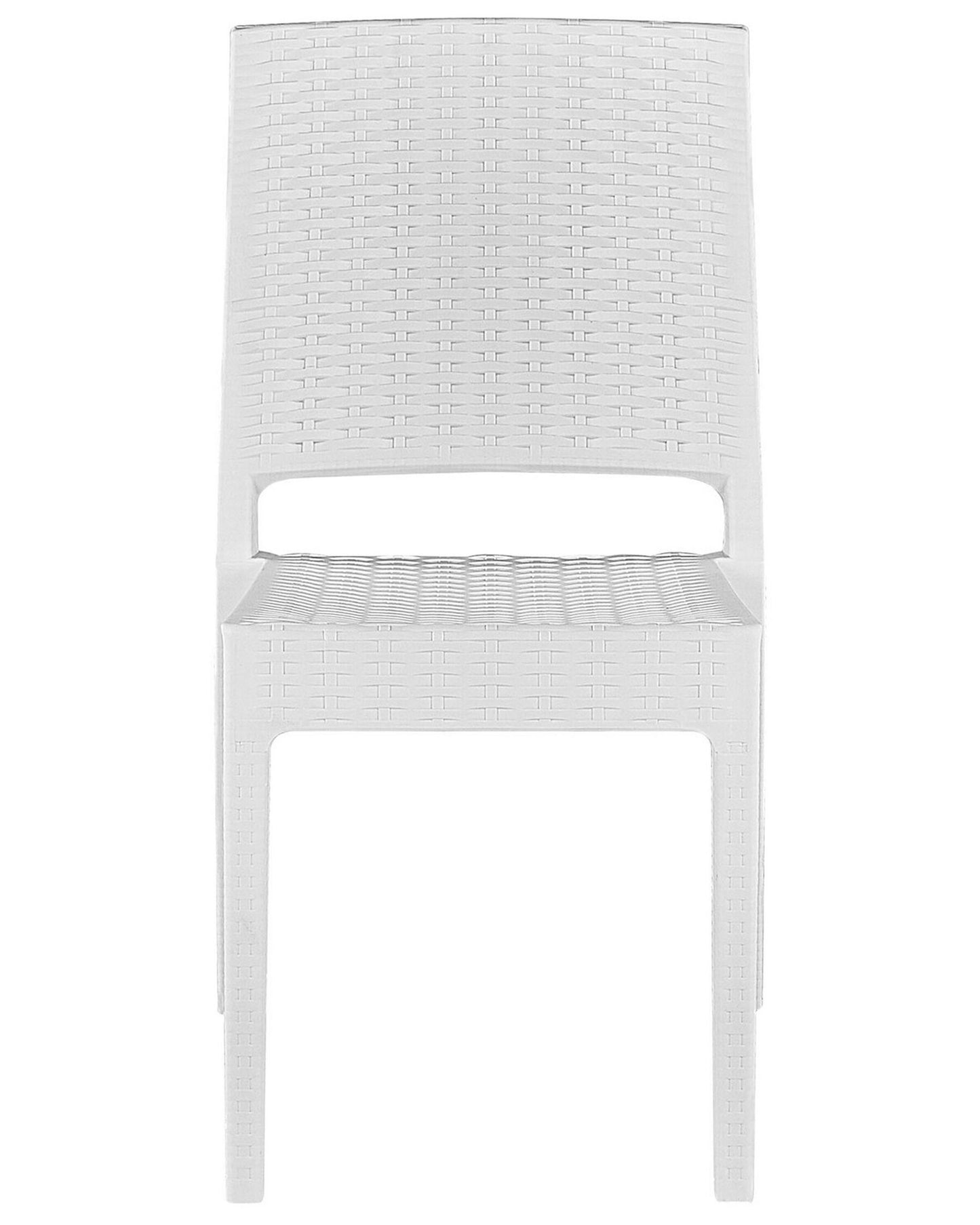 Set of 2 Garden Chairs FOSSANO Synthetic Material White