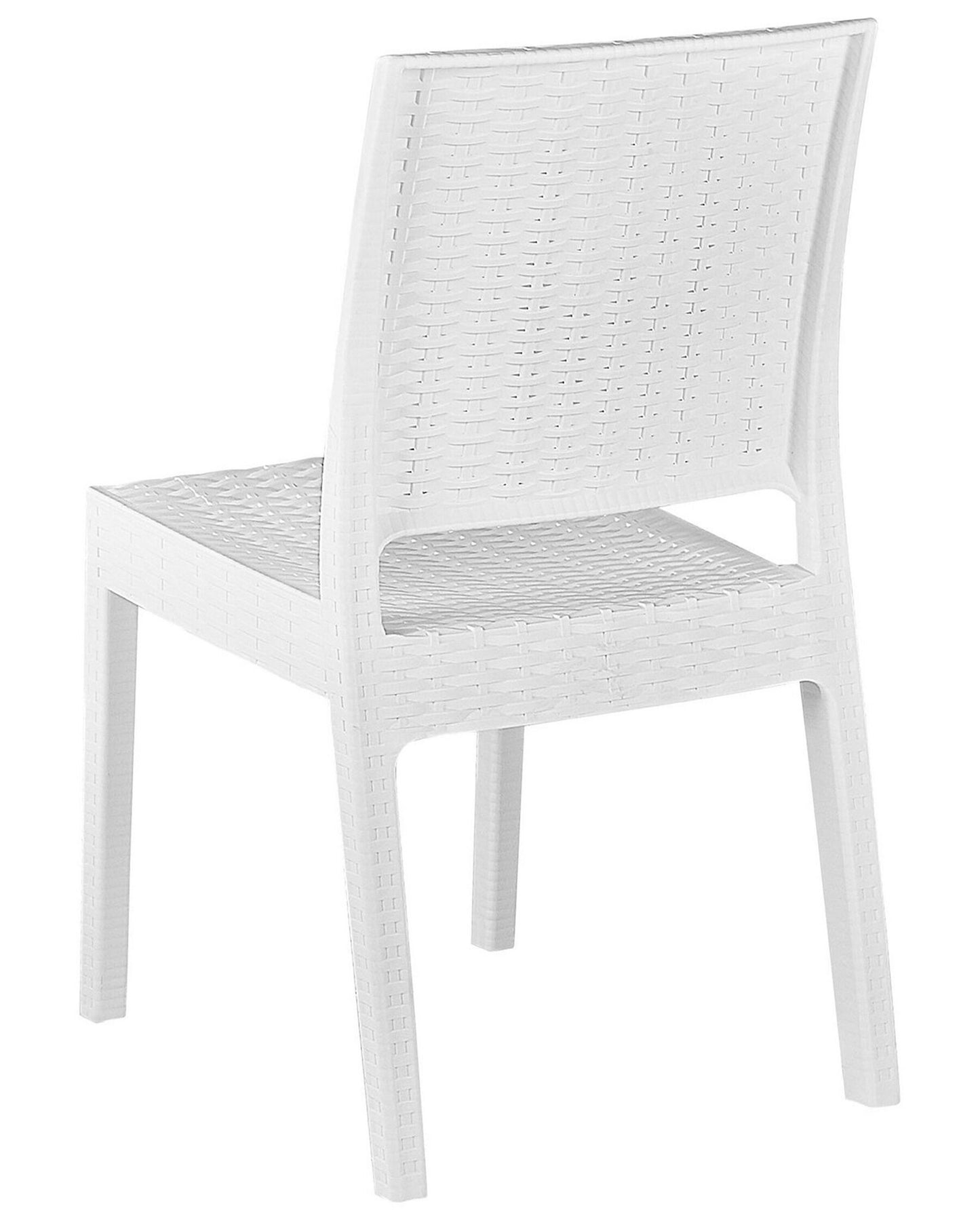 Set of 2 Garden Chairs FOSSANO Synthetic Material White