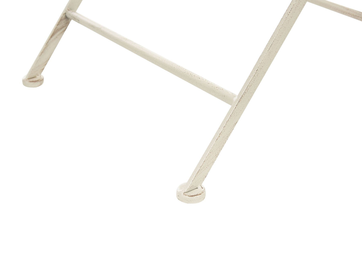 Garden Dining Set 4 Seater BIVIO Folding Metal Off-White