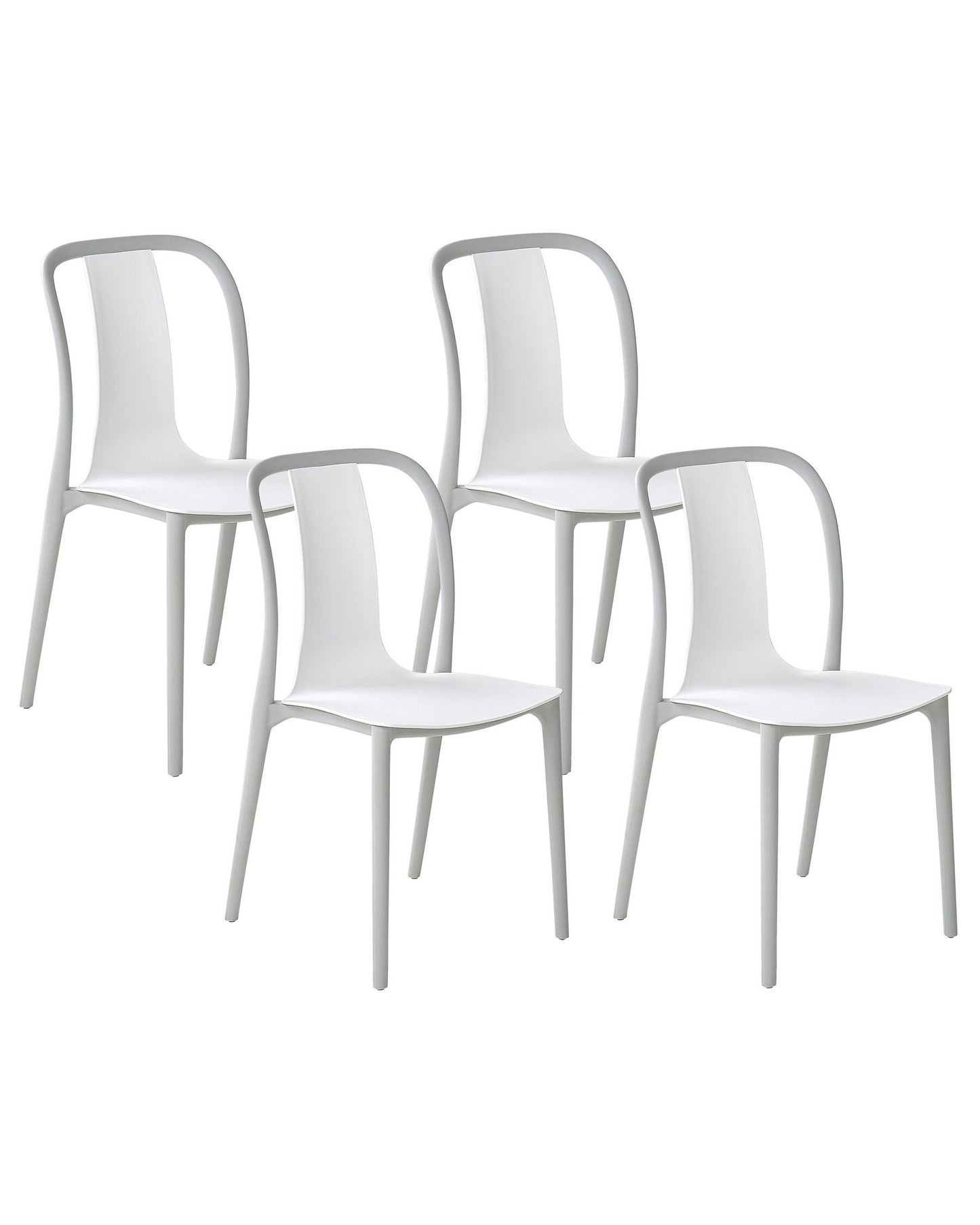 Set of 4 Garden Chairs SPEZIA White