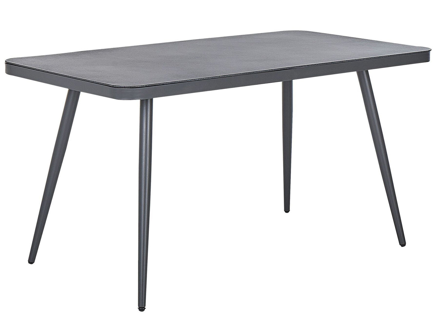 Garden Dining Set 4 Seater LIPARI with Cushions Metal Grey