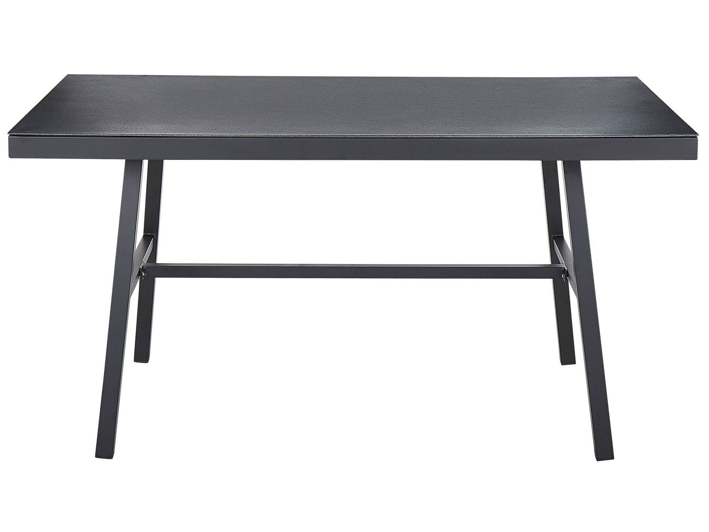 Garden Dining Set 4 Seater CANETTO with Cushions Metal Black
