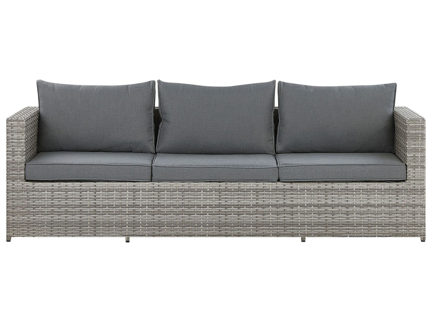 Garden Corner Sofa with Table 5 Seater Left Hand Modular Rattan Light Grey