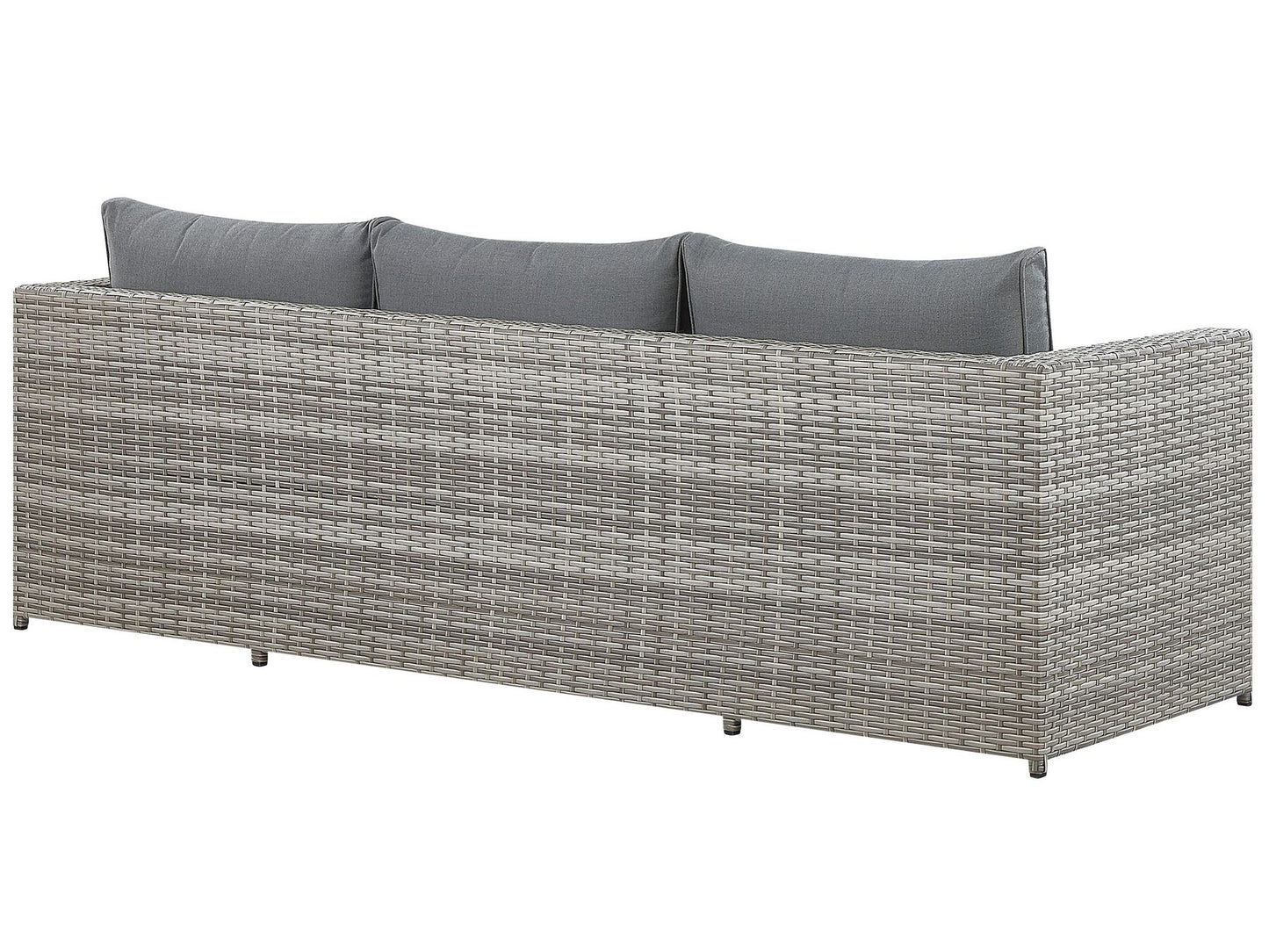 Garden Corner Sofa with Table 5 Seater Left Hand Modular Rattan Light Grey
