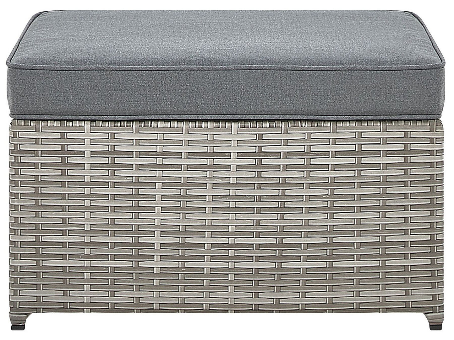 Garden Corner Sofa with Table 5 Seater Left Hand Modular Rattan Light Grey