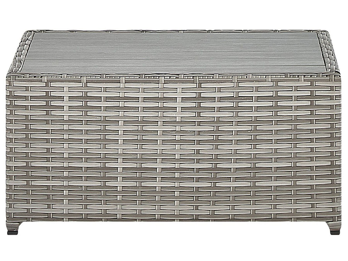 Garden Corner Sofa with Table 5 Seater Left Hand Modular Rattan Light Grey