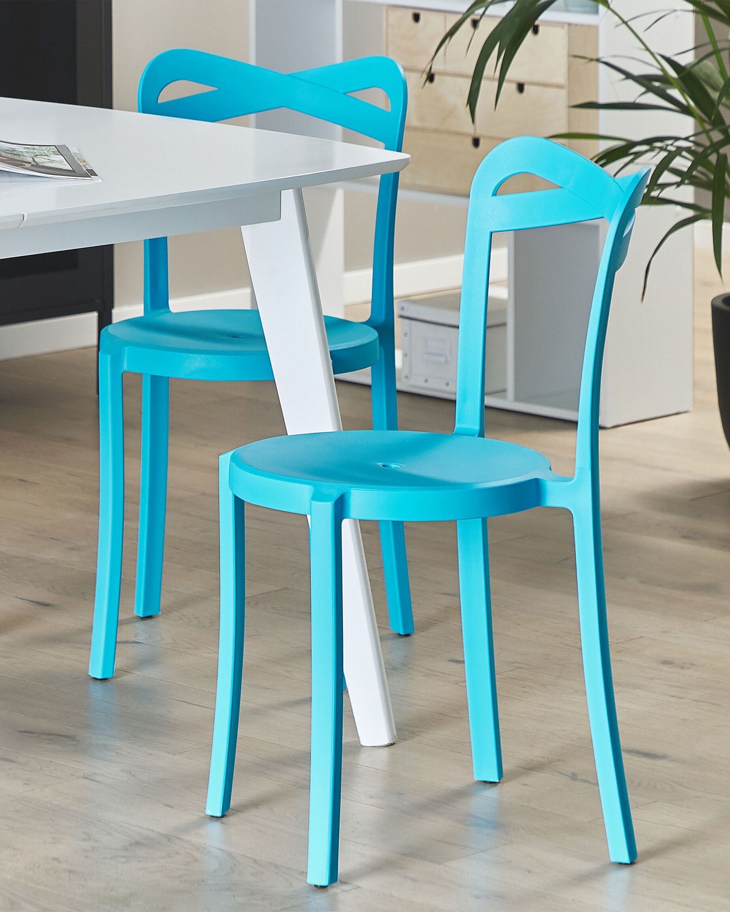 Set of 2 Garden Chairs CAMOGLI Turquoise