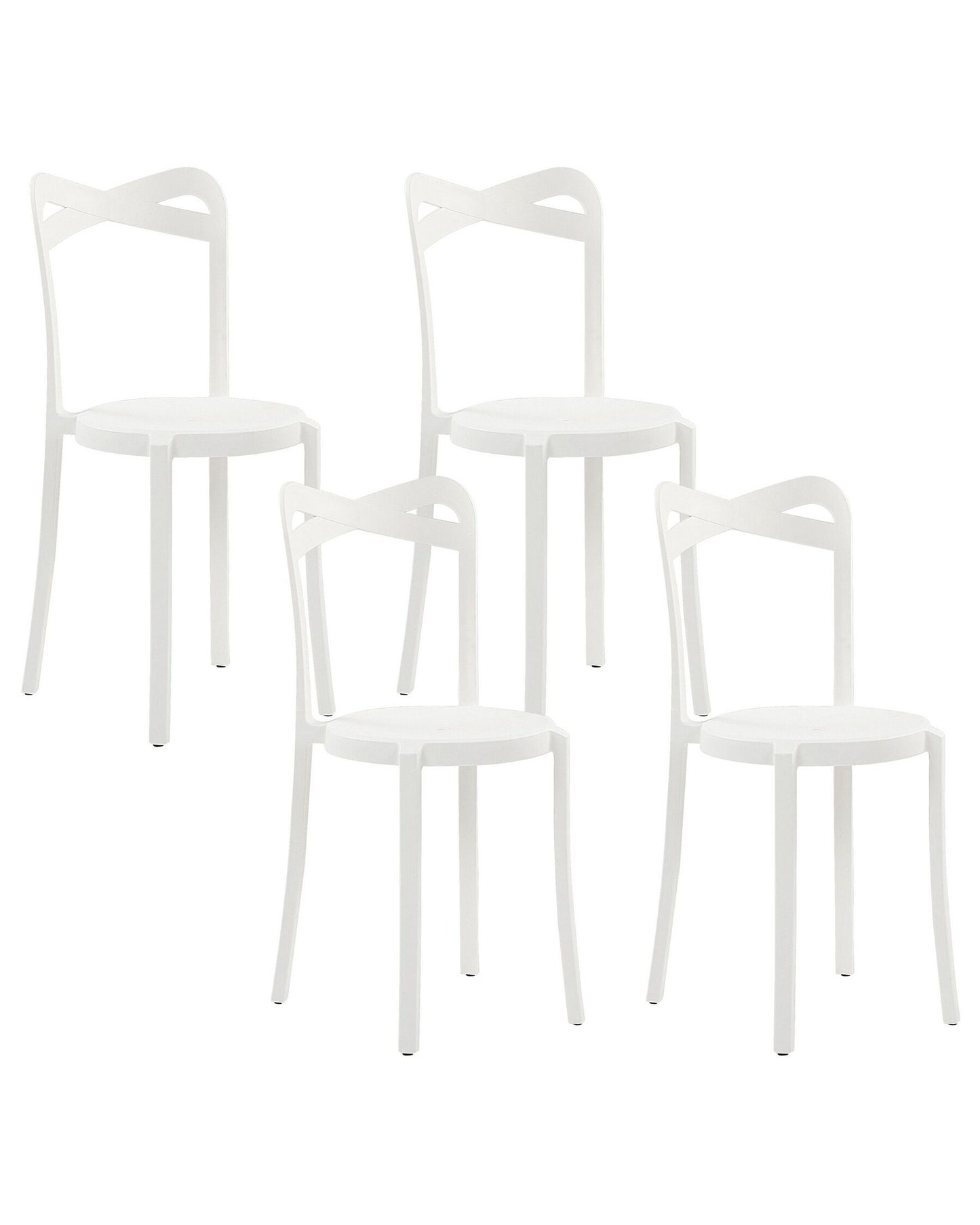 Set of 4 Garden Chairs CAMOGLI White