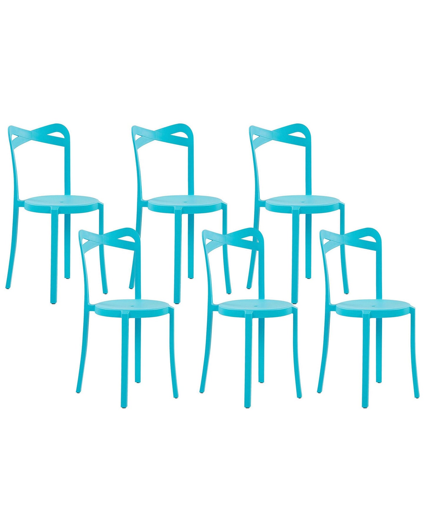 Set of 6 Garden Chairs CAMOGLI Turquoise