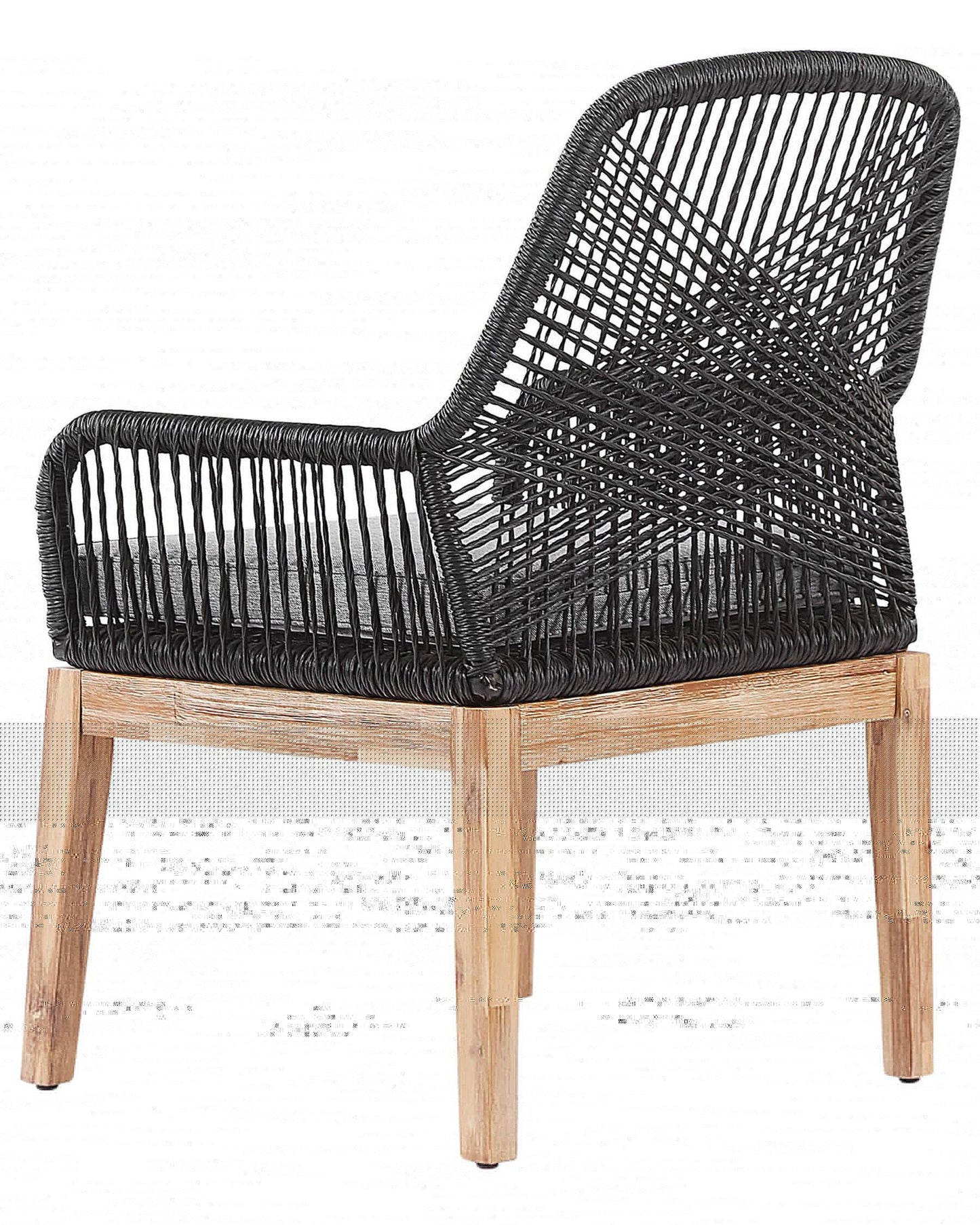 Set of 2 Garden Chairs with Cushions OLBIA Synthetic Material Black