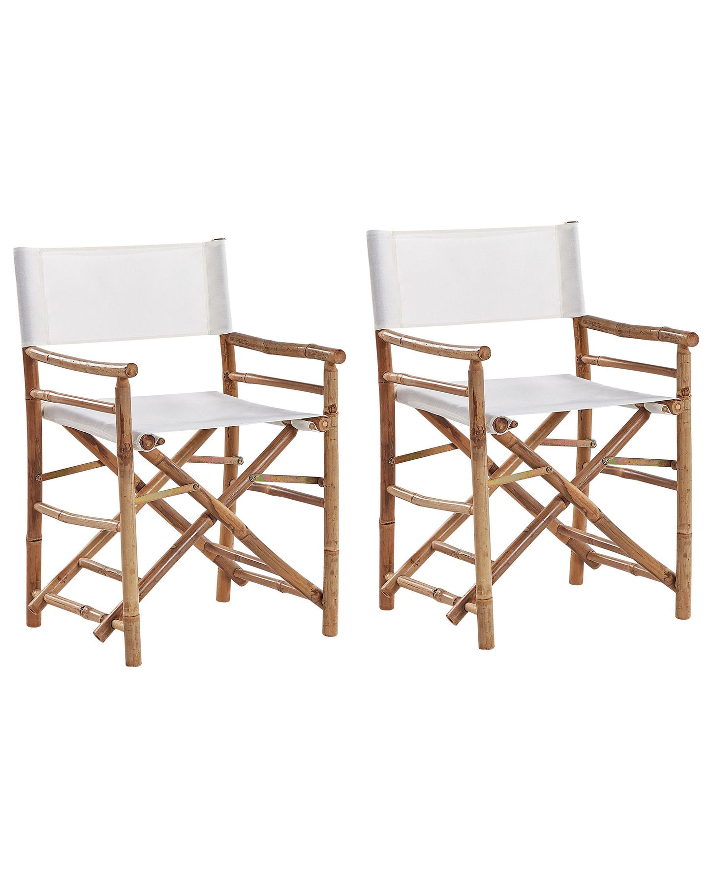Set of 2 Garden Chairs MOLISE Bamboo Wood Brown