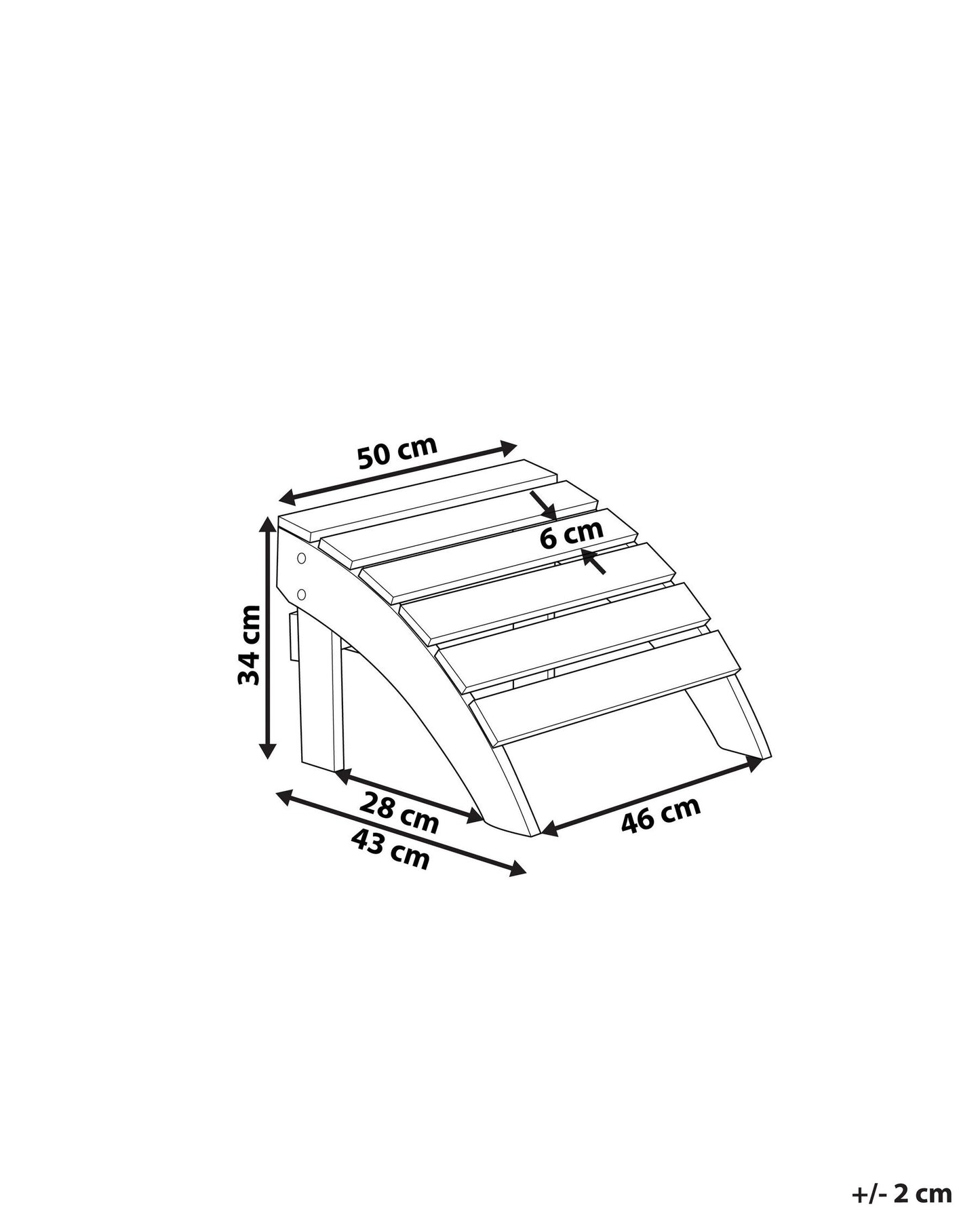 Garden Footstool ADIRONDACK White