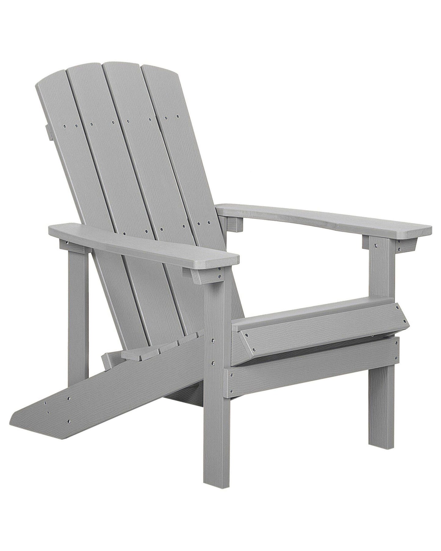 Garden Chair ADIRONDACK with Footstool Light Grey