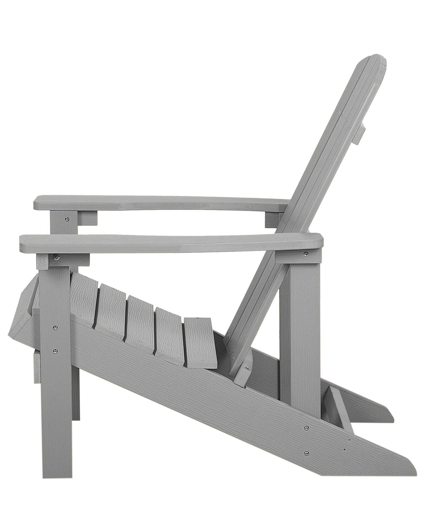 Garden Chair ADIRONDACK with Footstool Light Grey