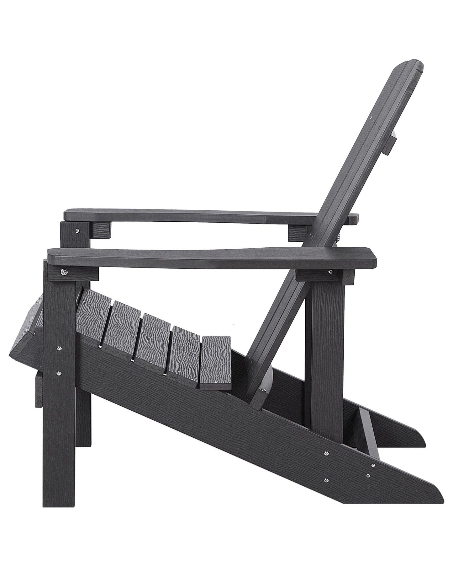 Garden Chair ADIRONDACK with Footstool Dark Grey