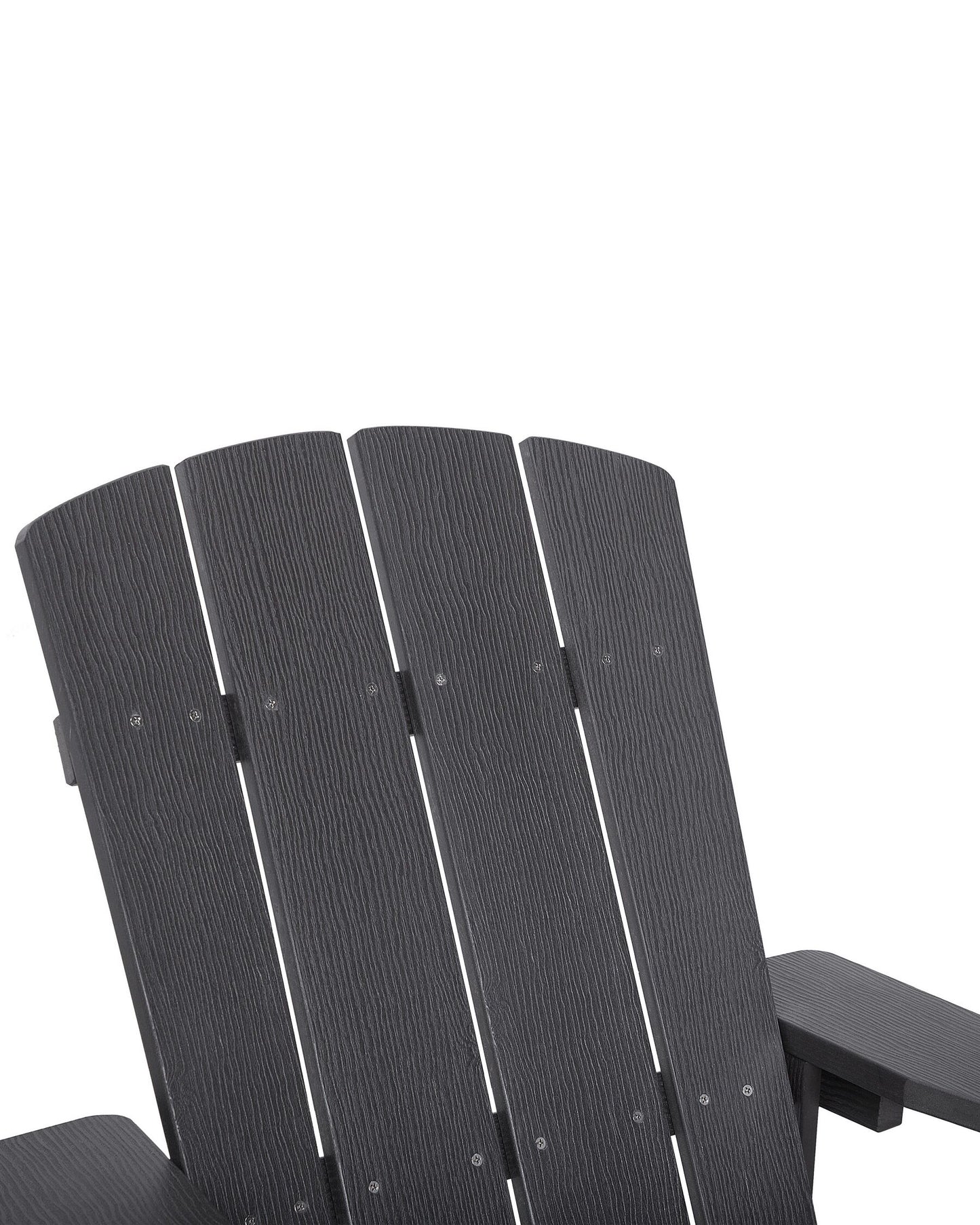 Garden Chair ADIRONDACK with Footstool Dark Grey