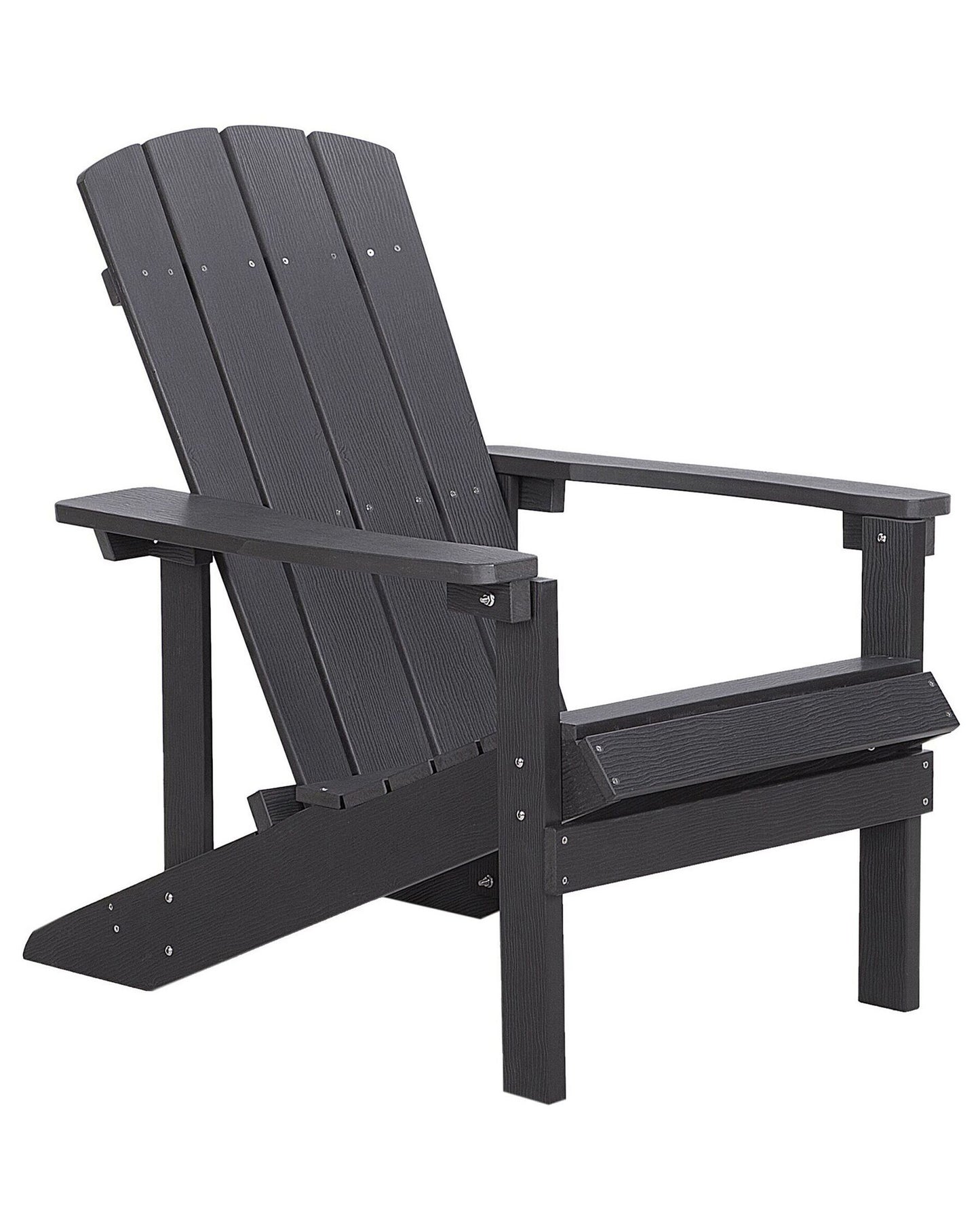 Garden Chair ADIRONDACK with Footstool Dark Grey