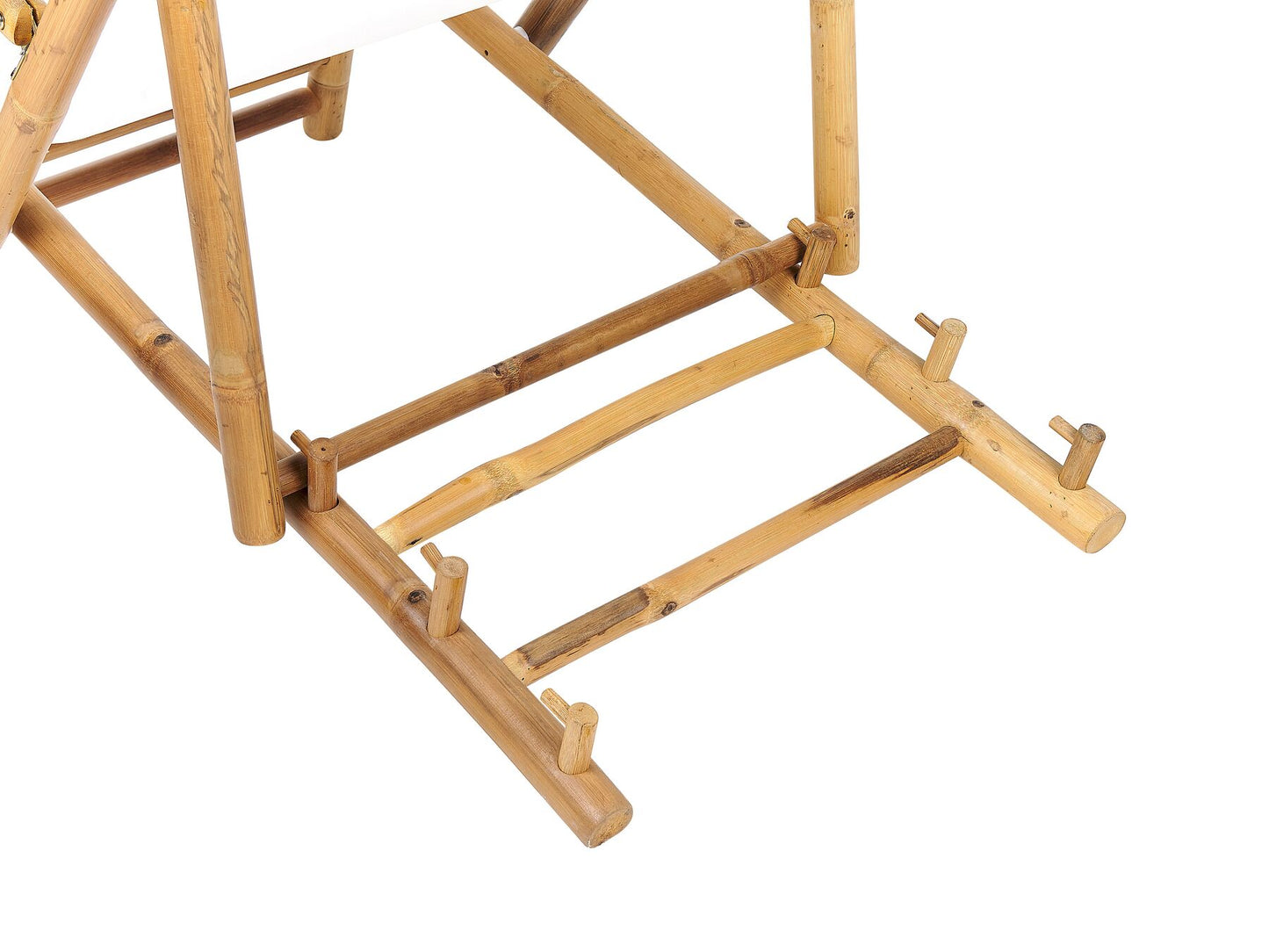 Set of 2 Folding Deck Chairs ATRANI Bamboo Wood Light Beige