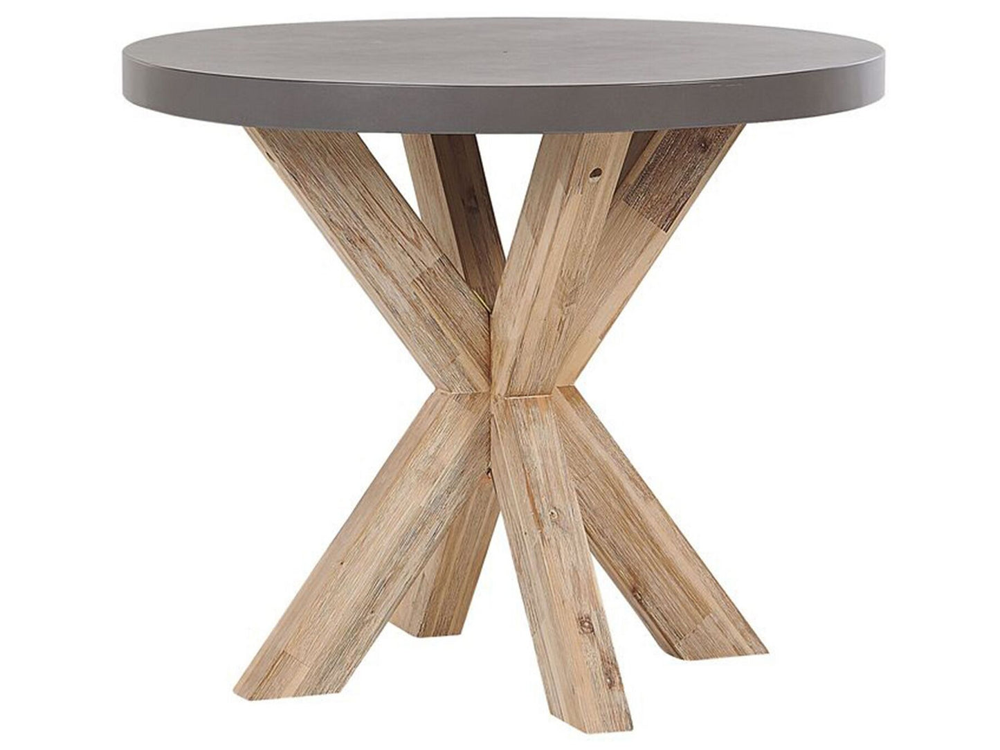 Garden Dining Set 4 Seater OLBIA with Cushions Concrete Black