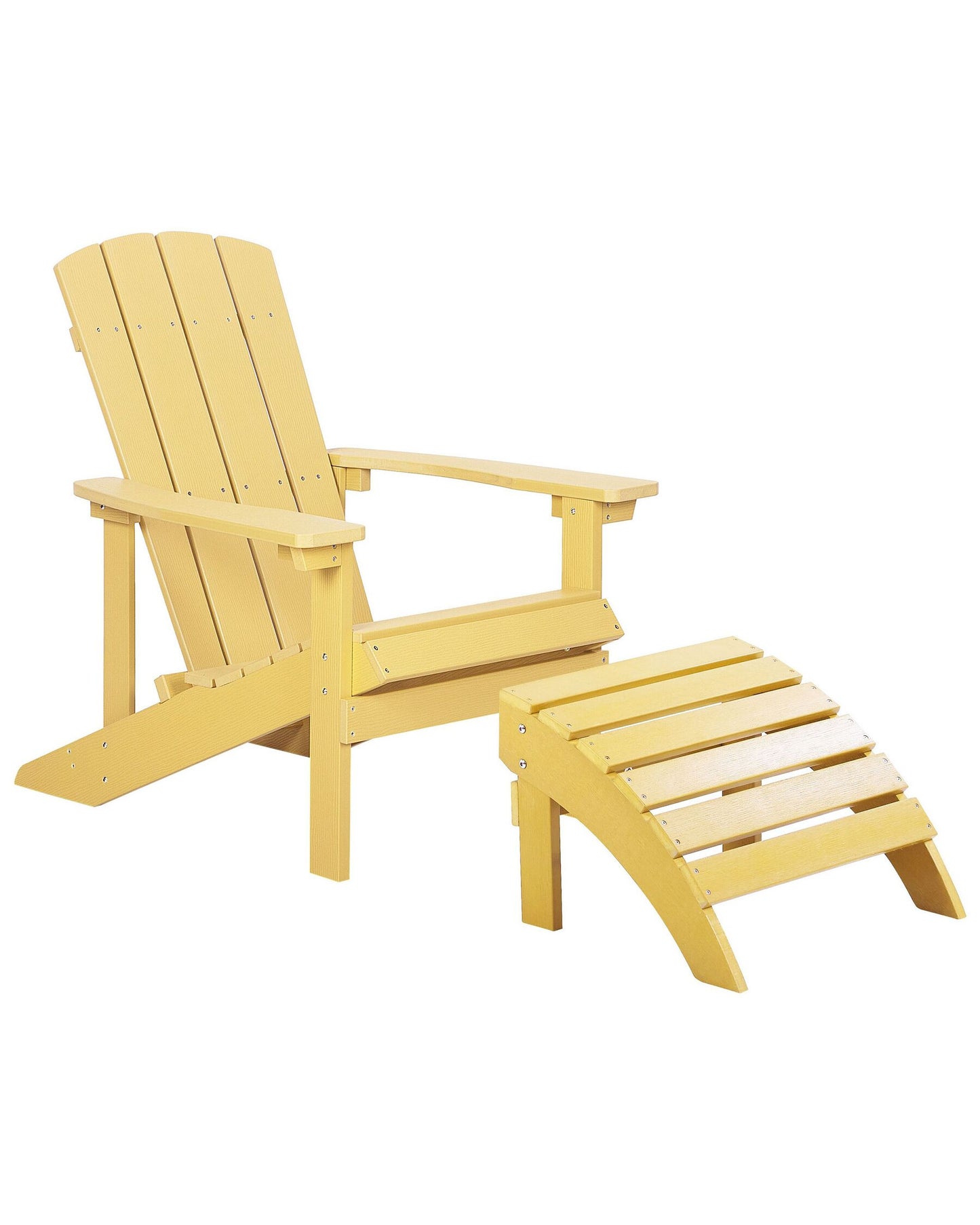 Garden Chair ADIRONDACK with Footstool Yellow