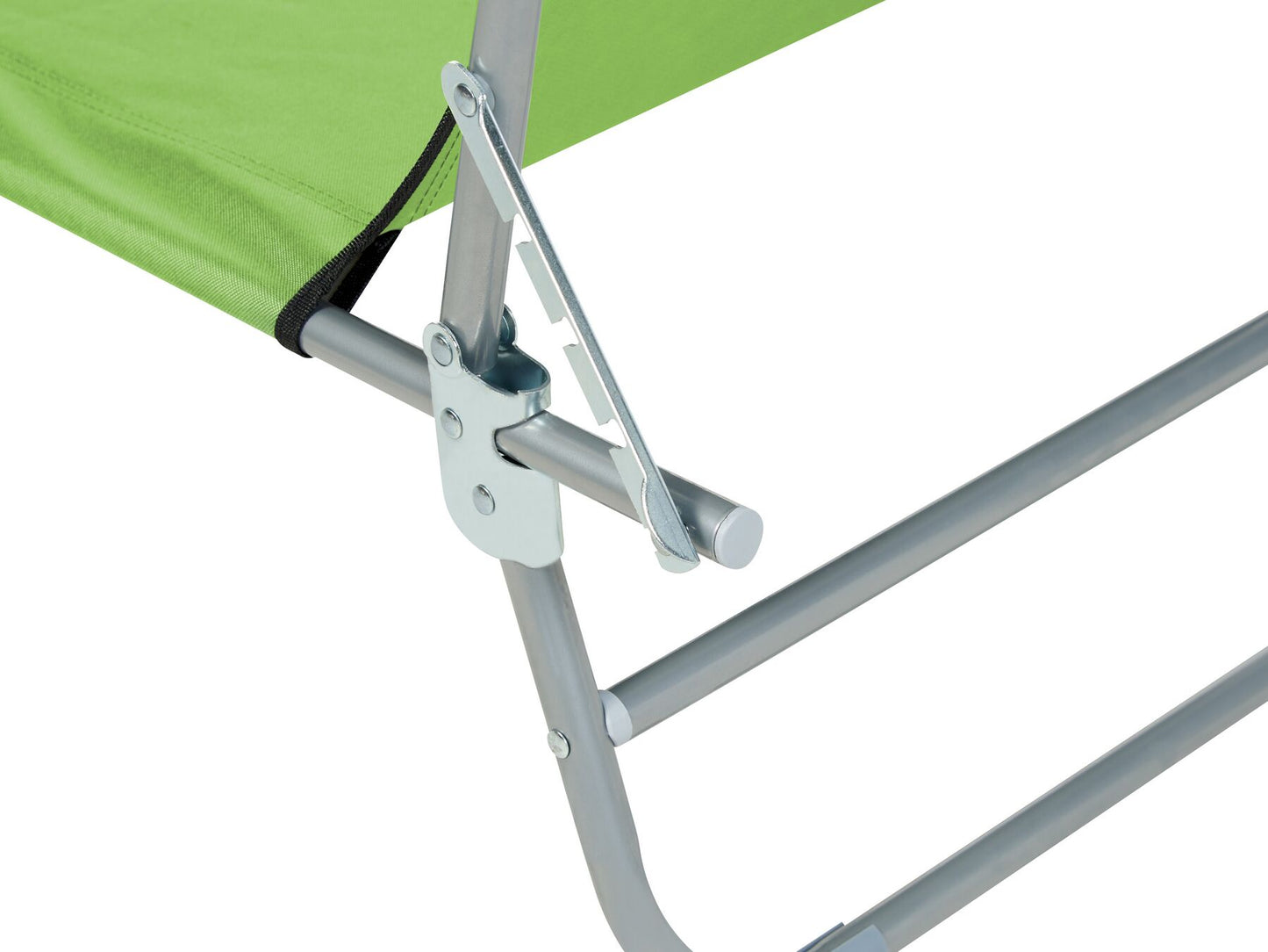 Steel Reclining Sun Lounger with Canopy Lime Green FOLIGNO