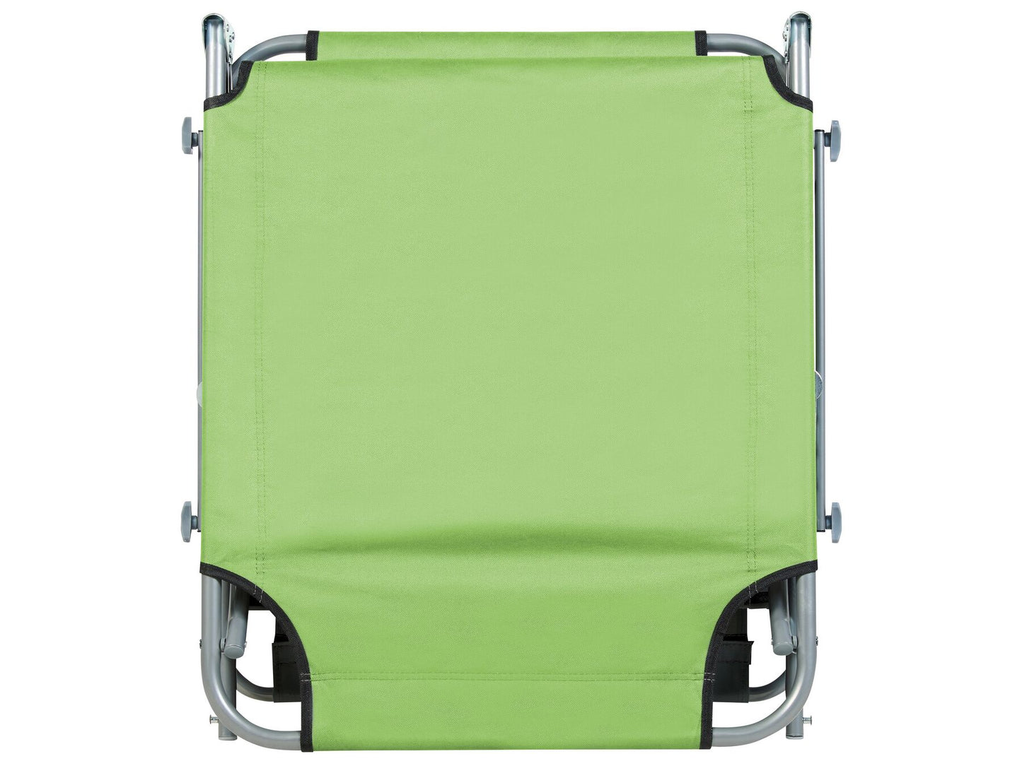 Steel Reclining Sun Lounger with Canopy Lime Green FOLIGNO