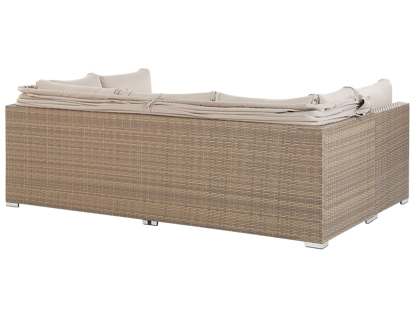 Garden Lounge Set with Table 5 Seater COCCOLIA Modular PE Rattan Beige