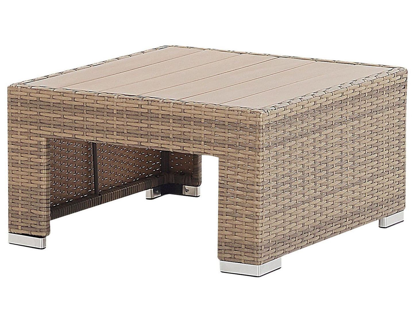 Garden Lounge Set with Table 5 Seater COCCOLIA Modular PE Rattan Beige