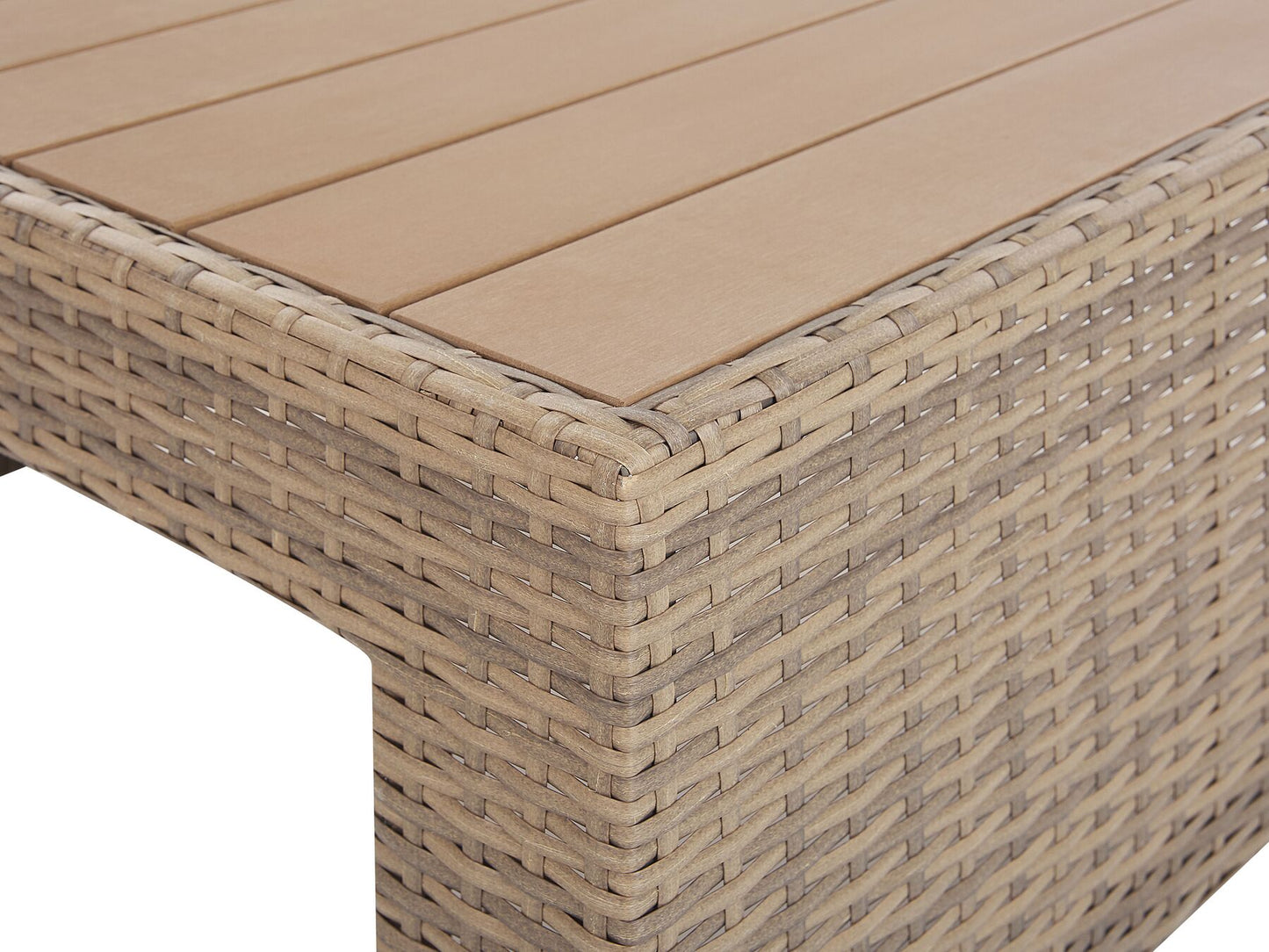 Garden Lounge Set with Table 5 Seater COCCOLIA Modular PE Rattan Beige