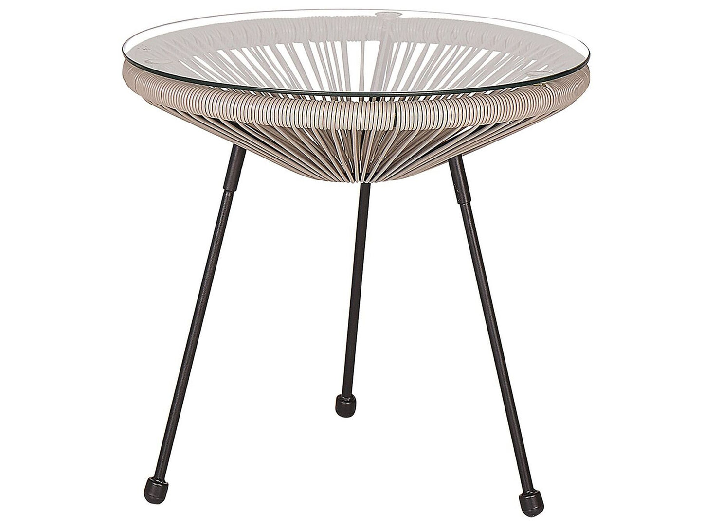 Bistro Set ACAPULCO II PE Rattan Light Grey