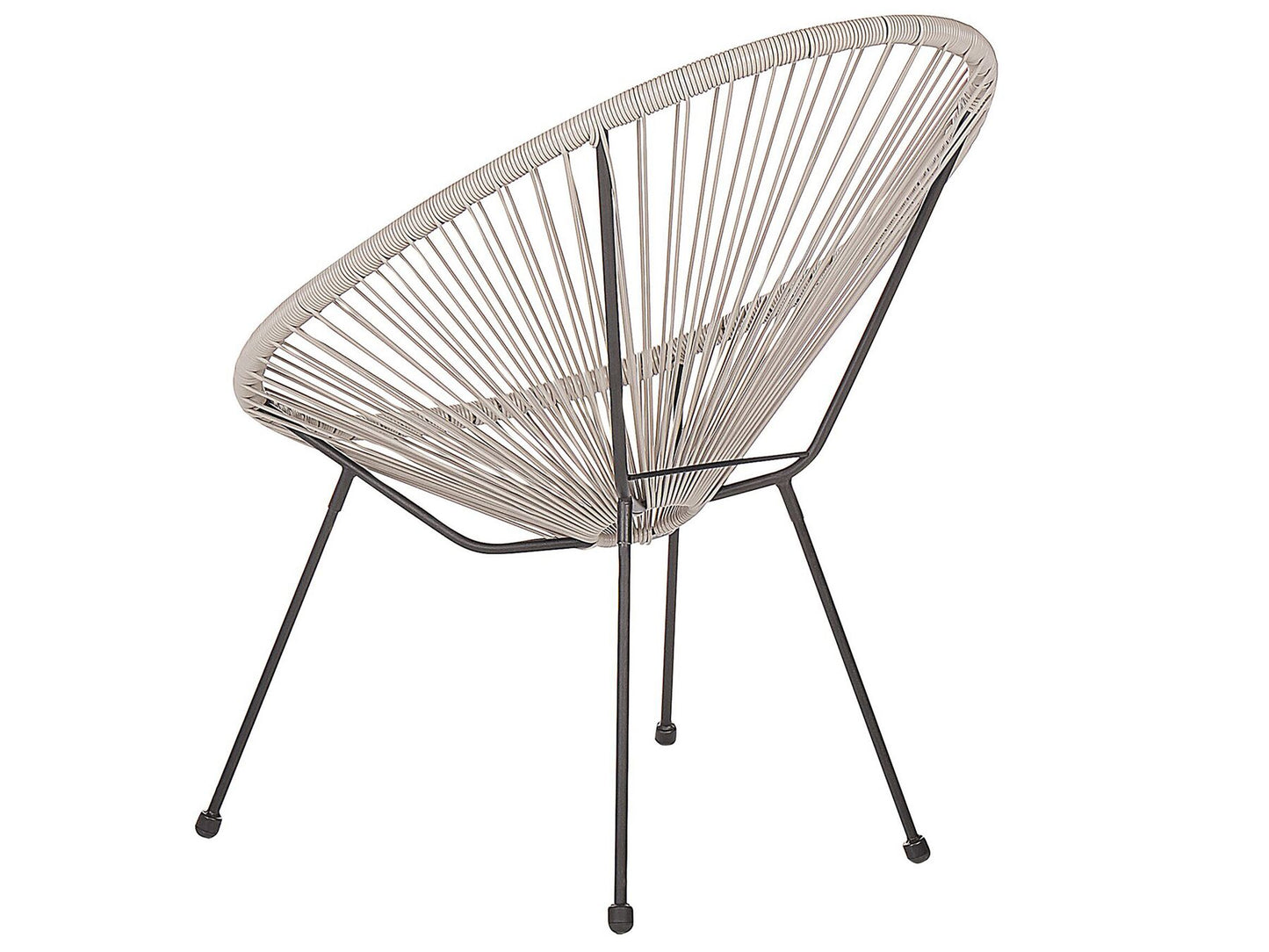 Bistro Set ACAPULCO II PE Rattan Light Grey