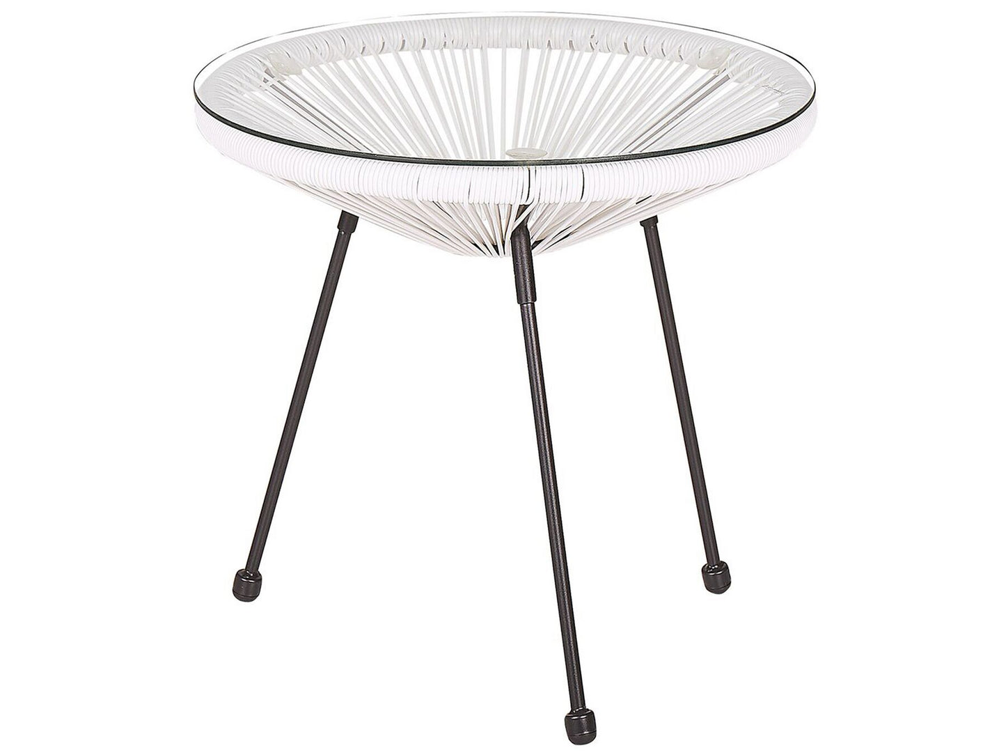 Bistro Set ACAPULCO II PE Rattan White
