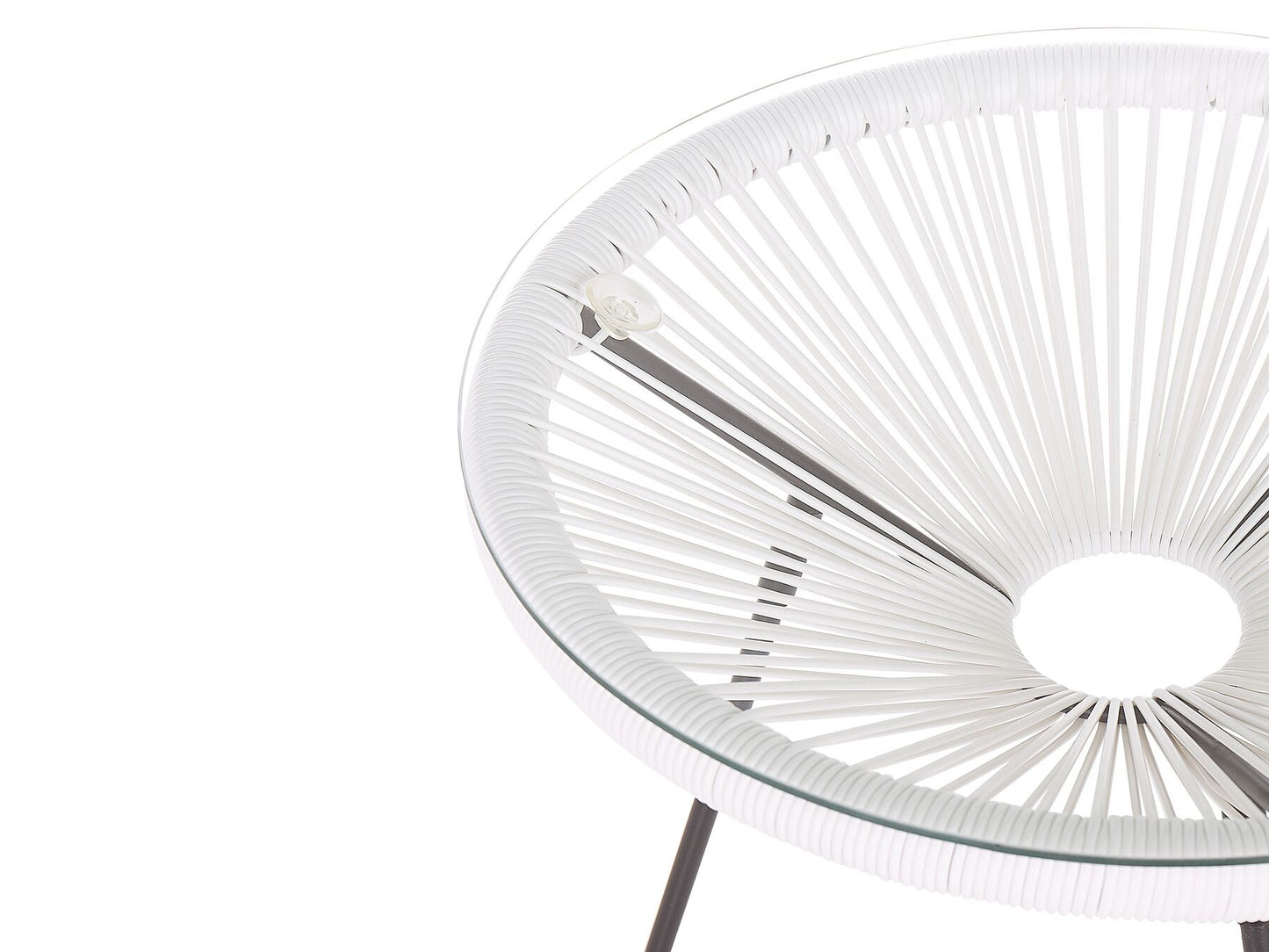 Bistro Set ACAPULCO II PE Rattan White